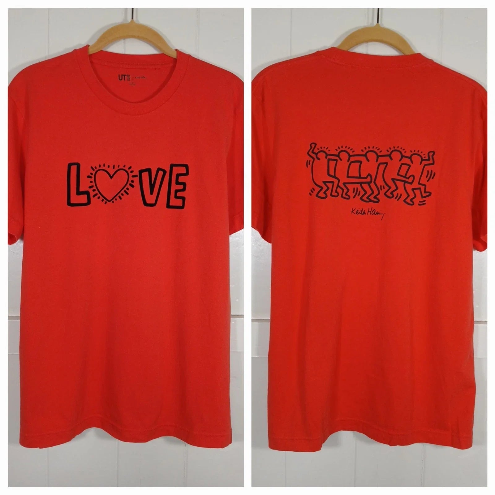 Uniqlo  Keith Haring Shirt LOVE Graphic Tee Men's Small Pop Art Cotton SS Unisex T-shirt, Sweatshirt, Hoodie, Long Sleeve Tee - T-Shirt, Sweatshirt, Hoodie