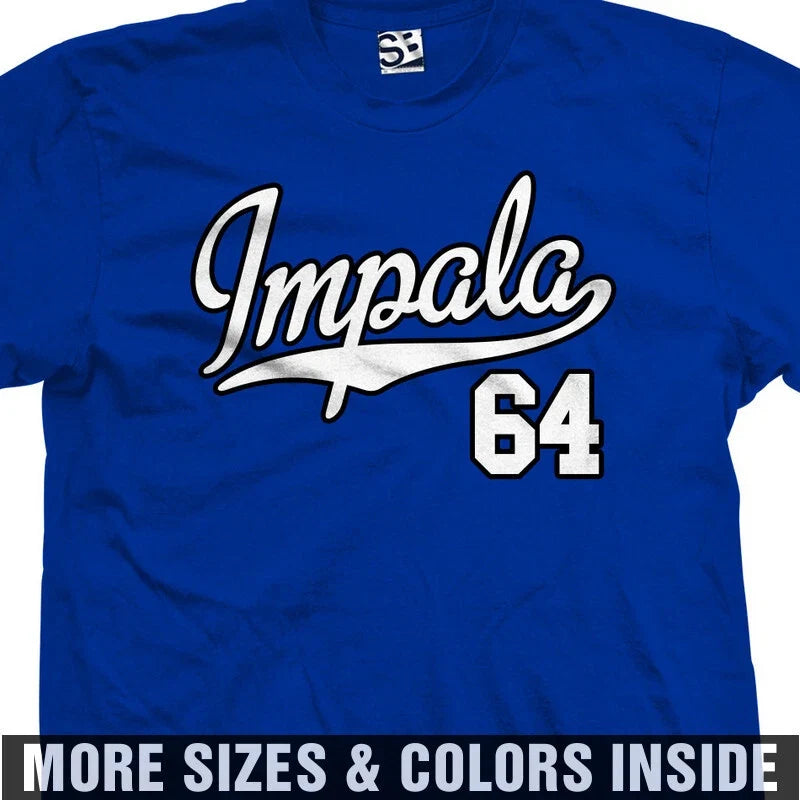 64 Impala PRO Script T-Shirt | 1964 SS Jersey Team Sports Logo Design Print Tee Unisex T-shirt, Sweatshirt, Hoodie, Long Sleeve Tee - T-Shirt, Sweatshirt, Hoodie