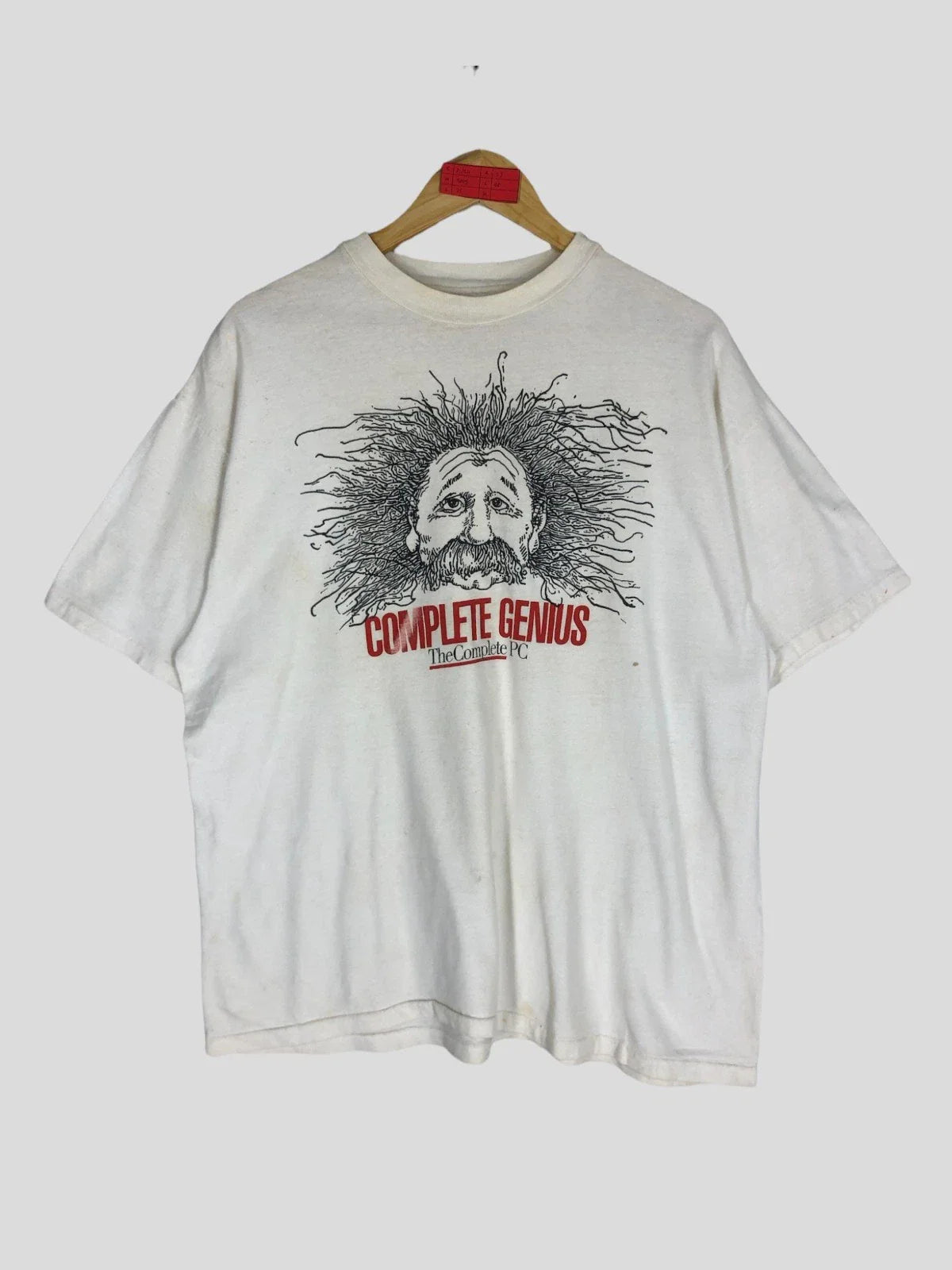 Vintage 90s Albert Einstein Iconic Complete Genius The Complete PC Photo T Shirt Unisex T-shirt, Sweatshirt, Hoodie, Long Sleeve Tee - T-Shirt, Sweatshirt, Hoodie
