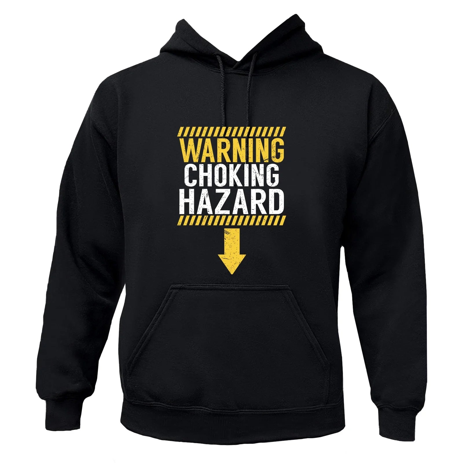 Men's "Caution Choking Hazard" Funny Adult Warning T-Shirt / Hoodie / Sweatshirt Unisex T-shirt, Sweatshirt, Hoodie, Long Sleeve Tee - T-Shirt, Sweatshirt, Hoodie