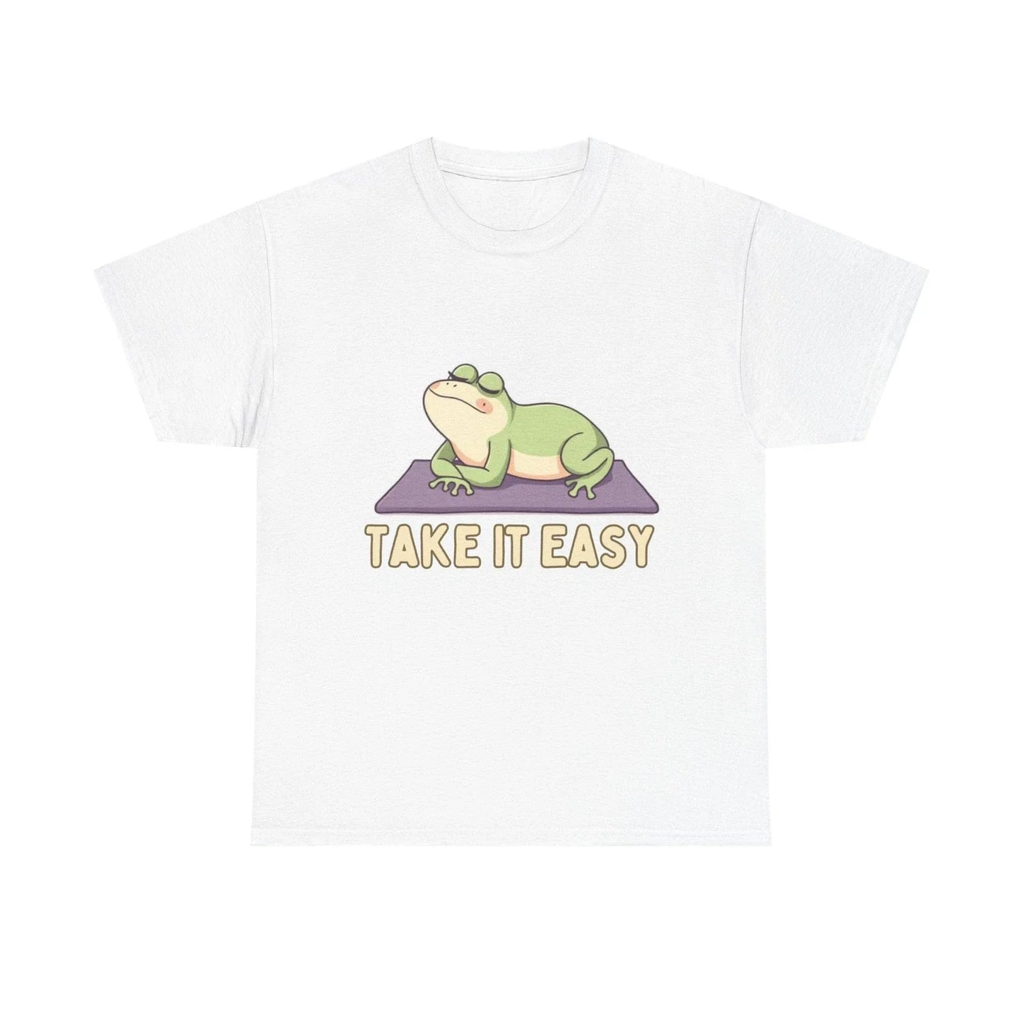 Take It Easy Frog Shirt  Cute Relaxed Frog Yoga Aesthetic Tee Unisex T-shirt, Sweatshirt, Hoodie, Long Sleeve Tee - T-Shirt, Sweatshirt, Hoodie
