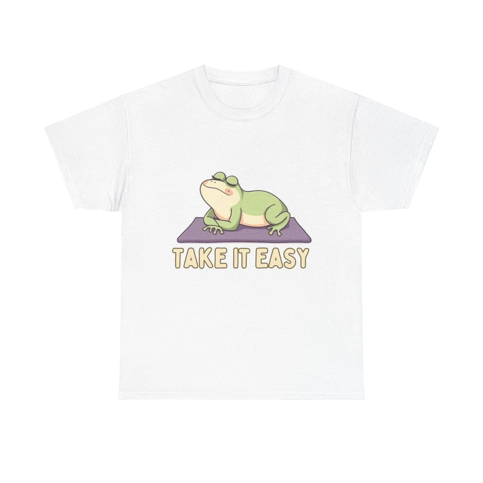Take It Easy Frog Shirt  Cute Relaxed Frog Yoga Aesthetic Tee Unisex T-shirt, Sweatshirt, Hoodie, Long Sleeve Tee - T-Shirt, Sweatshirt, Hoodie