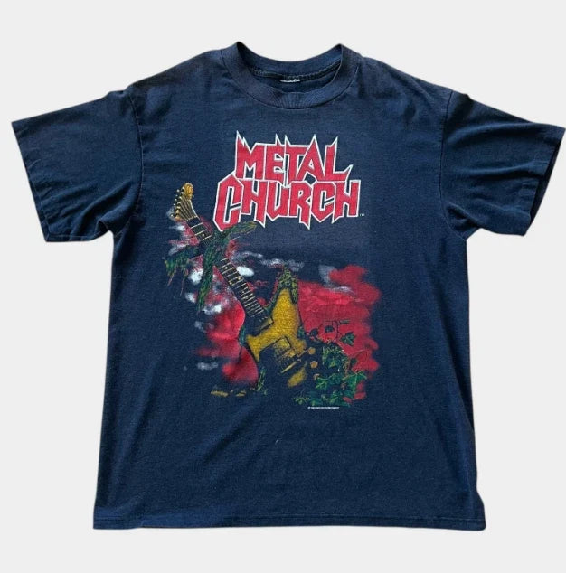 1989 Metal Church "The Blessing Tour" Vintage Band Tee Shir Unisex T-shirt, Sweatshirt, Hoodie, Long Sleeve Tee - T-Shirt, Sweatshirt, Hoodie