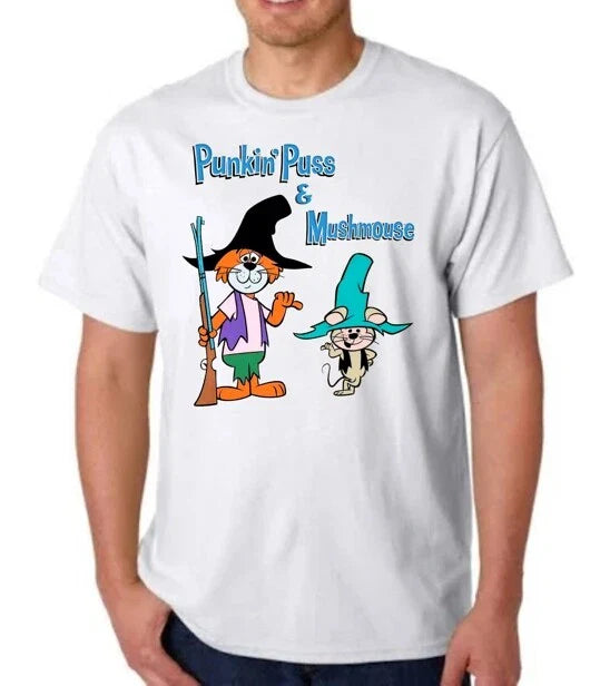 PUNKIN' PUSS & MUSHMOUSE T-SHIRT HANNA BARBERA CARTOON  CEREAL FANS CAT MOUSE Unisex T-shirt, Sweatshirt, Hoodie, Long Sleeve Tee - T-Shirt, Sweatshirt, Hoodie