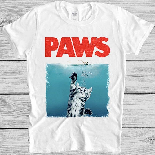 Paws Jaws Cat Fun Pet Lover Best Funshirt Funny Kitten Gift Tee T Shirt M930 Unisex T-shirt, Sweatshirt, Hoodie, Long Sleeve Tee - T-Shirt, Sweatshirt, Hoodie