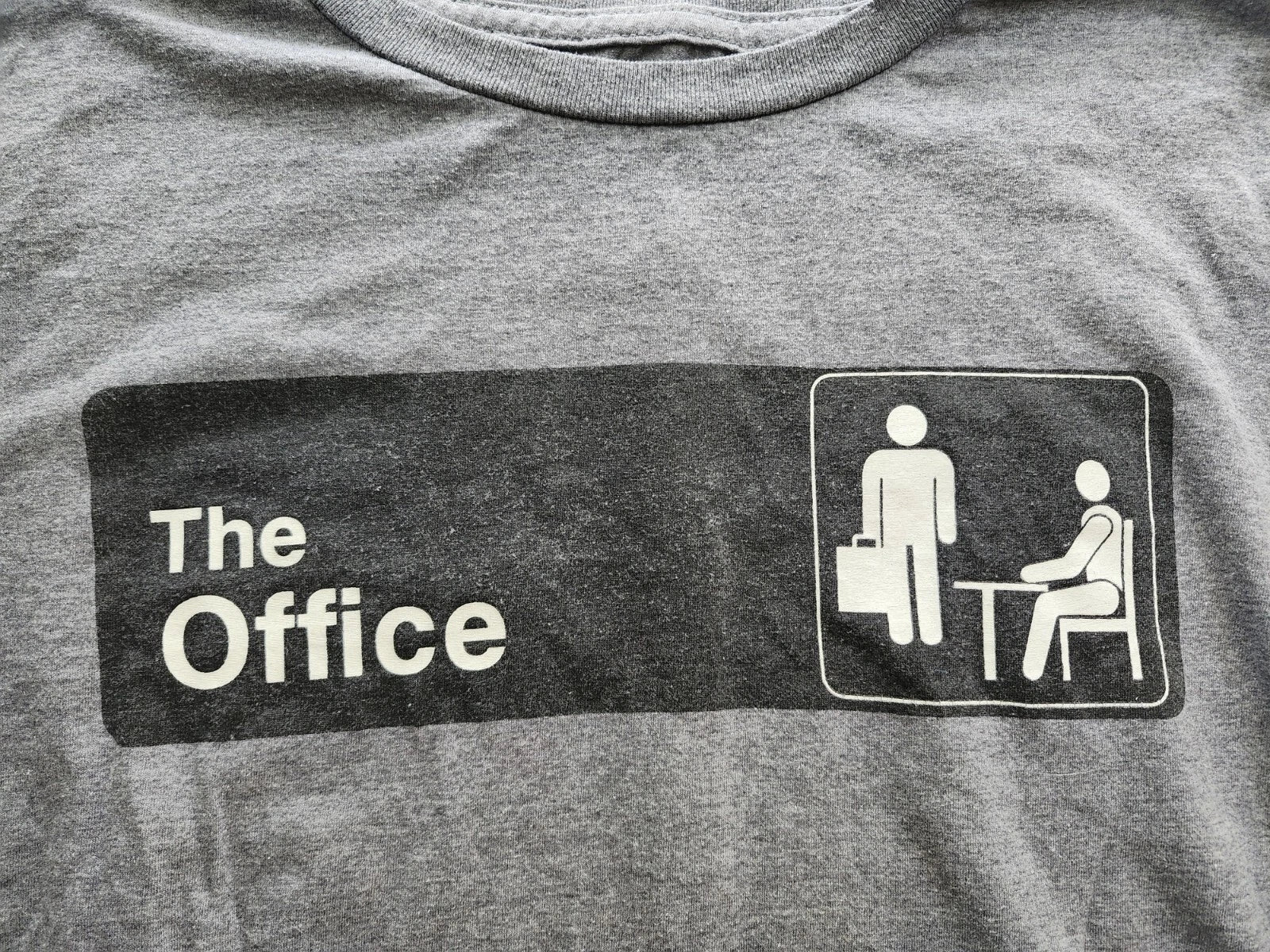 The Office T-Shirt Mens Large Gray Long Sleeve Dwight Michael Graphic Tee Unisex T-shirt, Sweatshirt, Hoodie, Long Sleeve Tee - T-Shirt, Sweatshirt, Hoodie