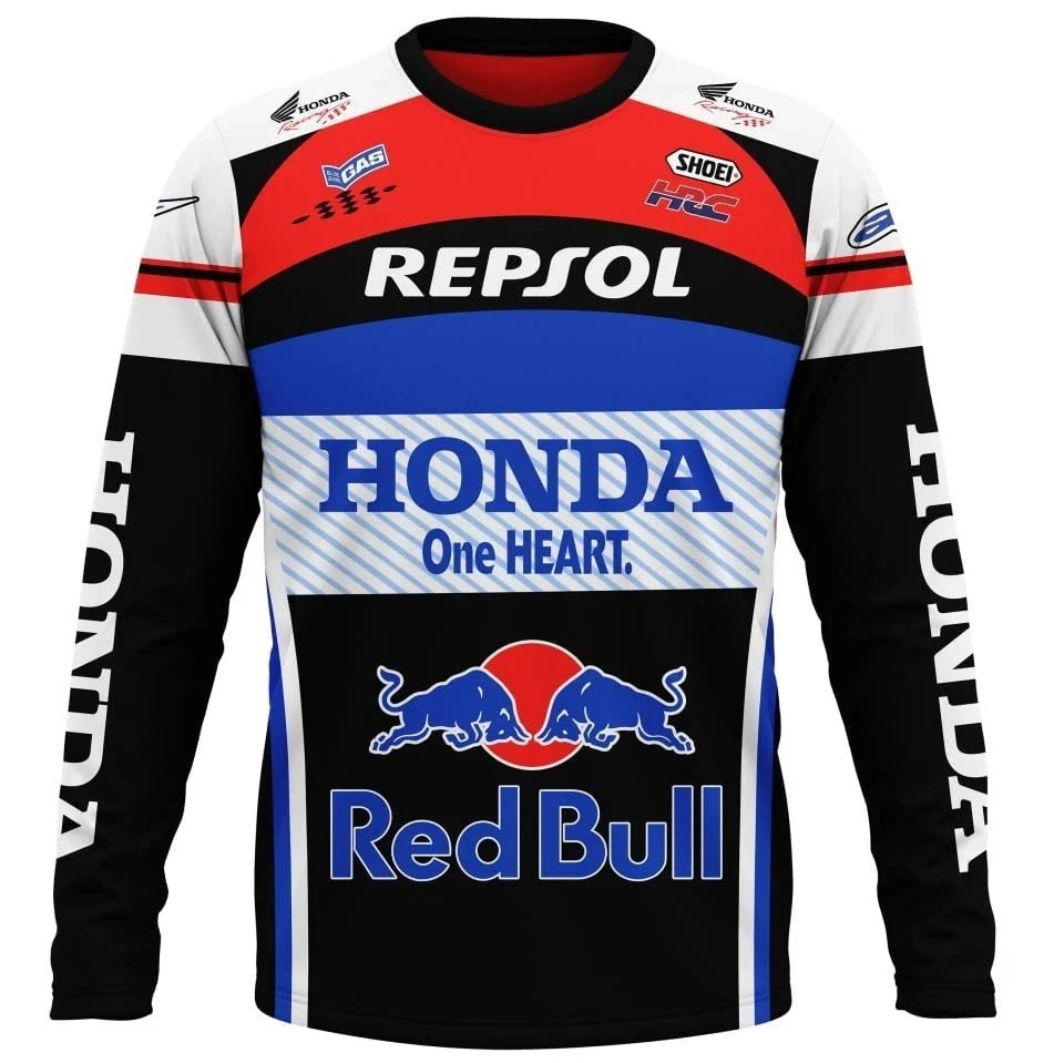 Hondaa Long sleeve Shirt 3D Racing Size S-5XL Printed 3D Hot Sale New Unisex T-shirt, Sweatshirt, Hoodie, Long Sleeve Tee - T-Shirt, Sweatshirt, Hoodie
