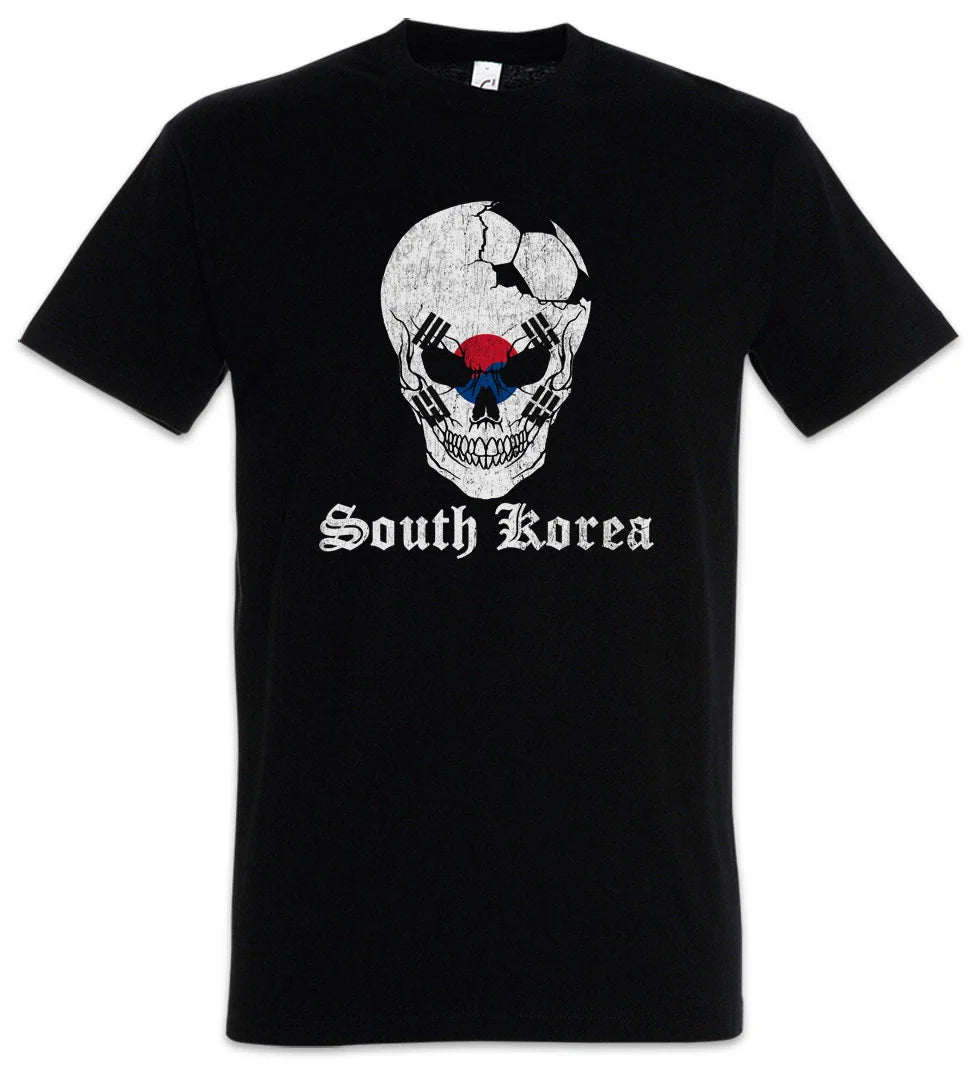 South Korea Football Skull I T-Shirt Soccer Flag Banner World Championship Unisex T-shirt, Sweatshirt, Hoodie, Long Sleeve Tee - T-Shirt, Sweatshirt, Hoodie
