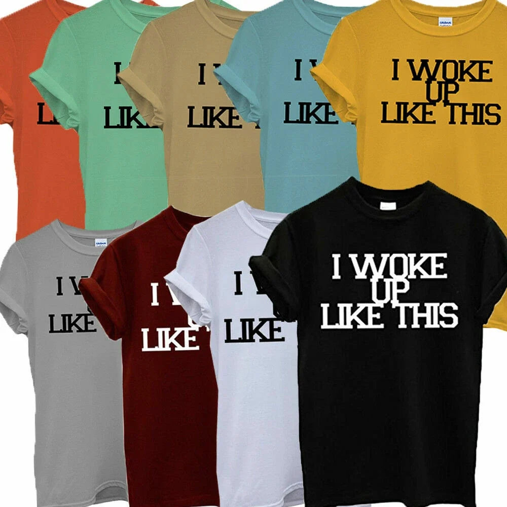 T-SHIRT I WOKE UP LIKE THIS COOL FUNNY HIPSTER SWAG UNISEX NEW S to XXL Unisex T-shirt, Sweatshirt, Hoodie, Long Sleeve Tee - T-Shirt, Sweatshirt, Hoodie