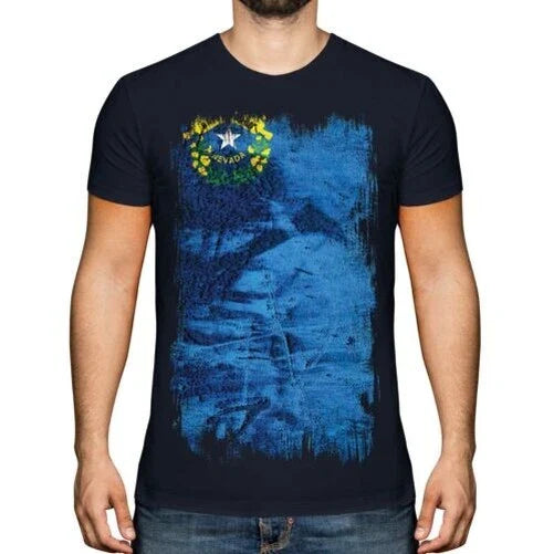 Nevada Flag State Grunge Mens T-Shirt Nevadan T-Shirt Unisex T-shirt, Sweatshirt, Hoodie, Long Sleeve Tee - T-Shirt, Sweatshirt, Hoodie