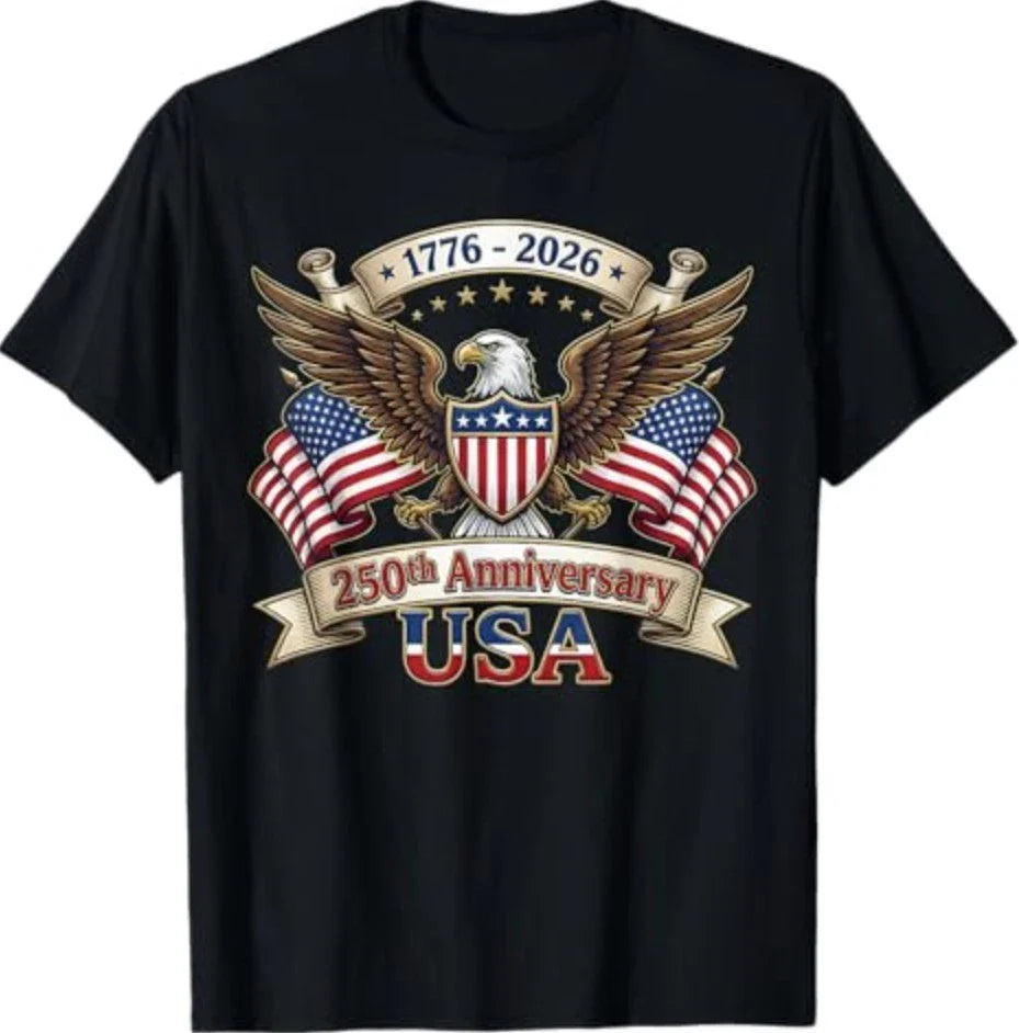 250 Years American 250th 4th of July Anniversary 1776-2026 T-Shirt Unisex T-shirt, Sweatshirt, Hoodie, Long Sleeve Tee - T-Shirt, Sweatshirt, Hoodie