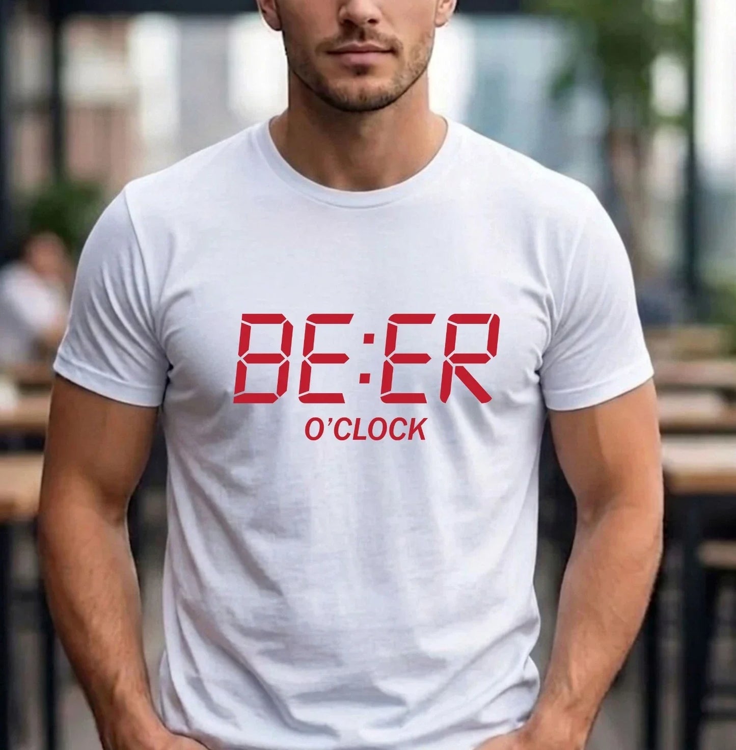 Funny Beer O'Clock T-Shirt - Digital Clock Beer Sarcastic Beer Lover Unisex Tee Unisex T-shirt, Sweatshirt, Hoodie, Long Sleeve Tee - T-Shirt, Sweatshirt, Hoodie