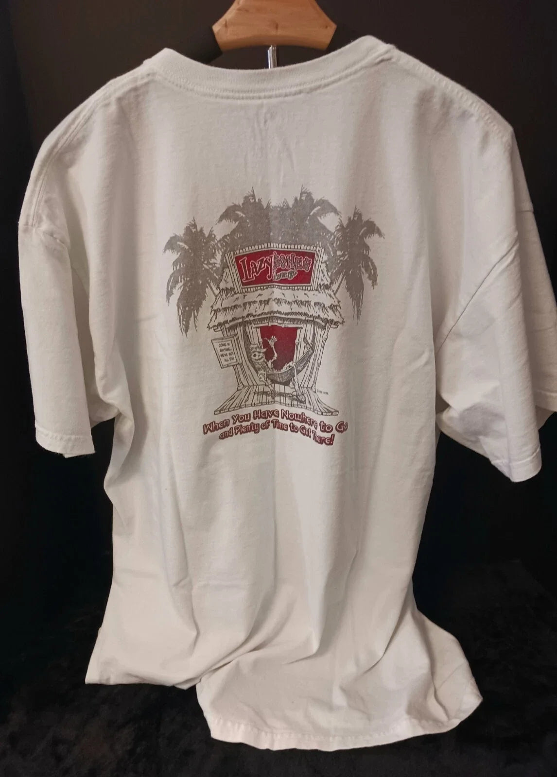 Vintage Lazy Bones Lounge White Shirt Men's Size XL Del Sol Unisex T-shirt, Sweatshirt, Hoodie, Long Sleeve Tee - T-Shirt, Sweatshirt, Hoodie