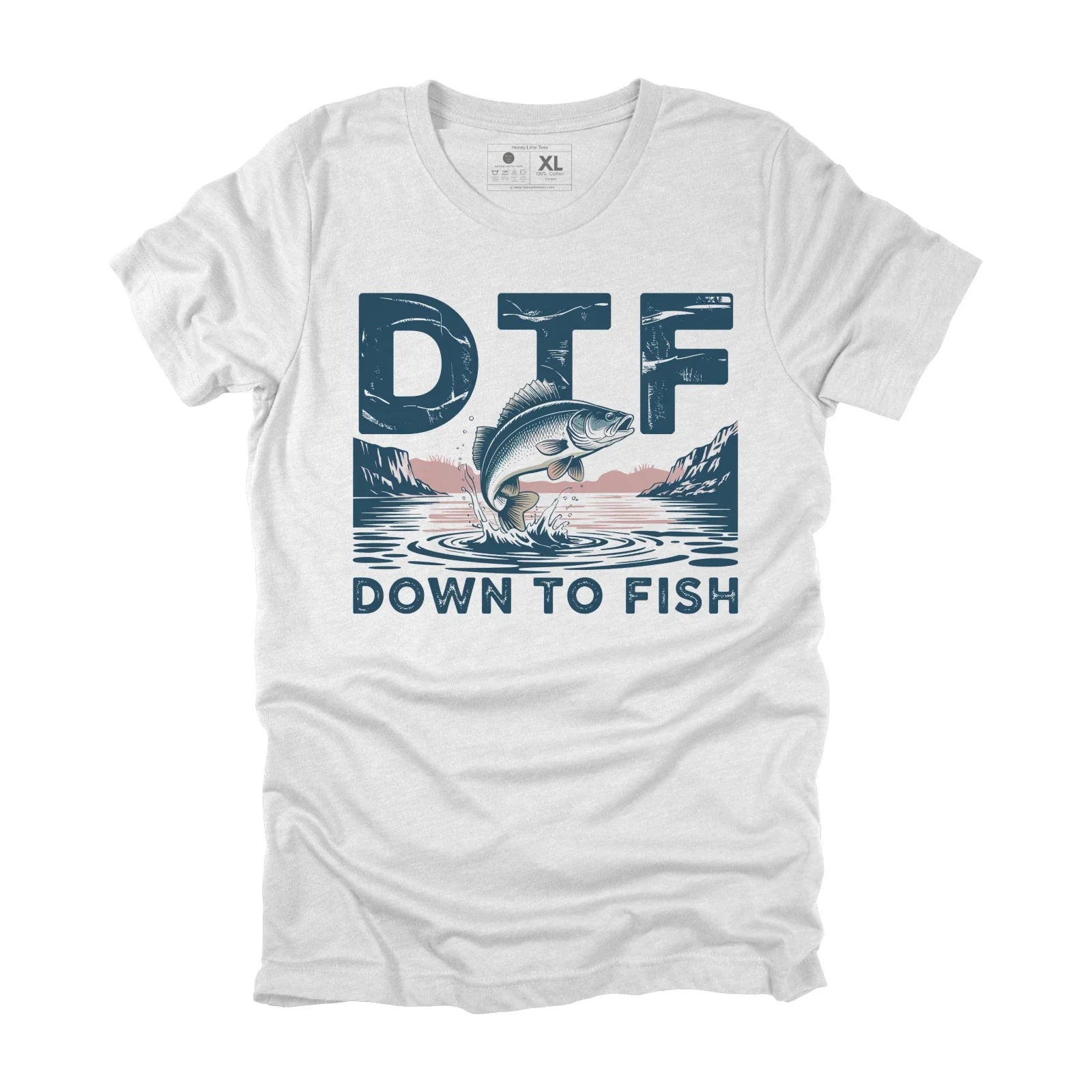 Mens Funny T Shirts DTF Down To Fish Sarcastic Graphic Novelty Tee for Men Unisex T-shirt, Sweatshirt, Hoodie, Long Sleeve Tee - T-Shirt, Sweatshirt, Hoodie