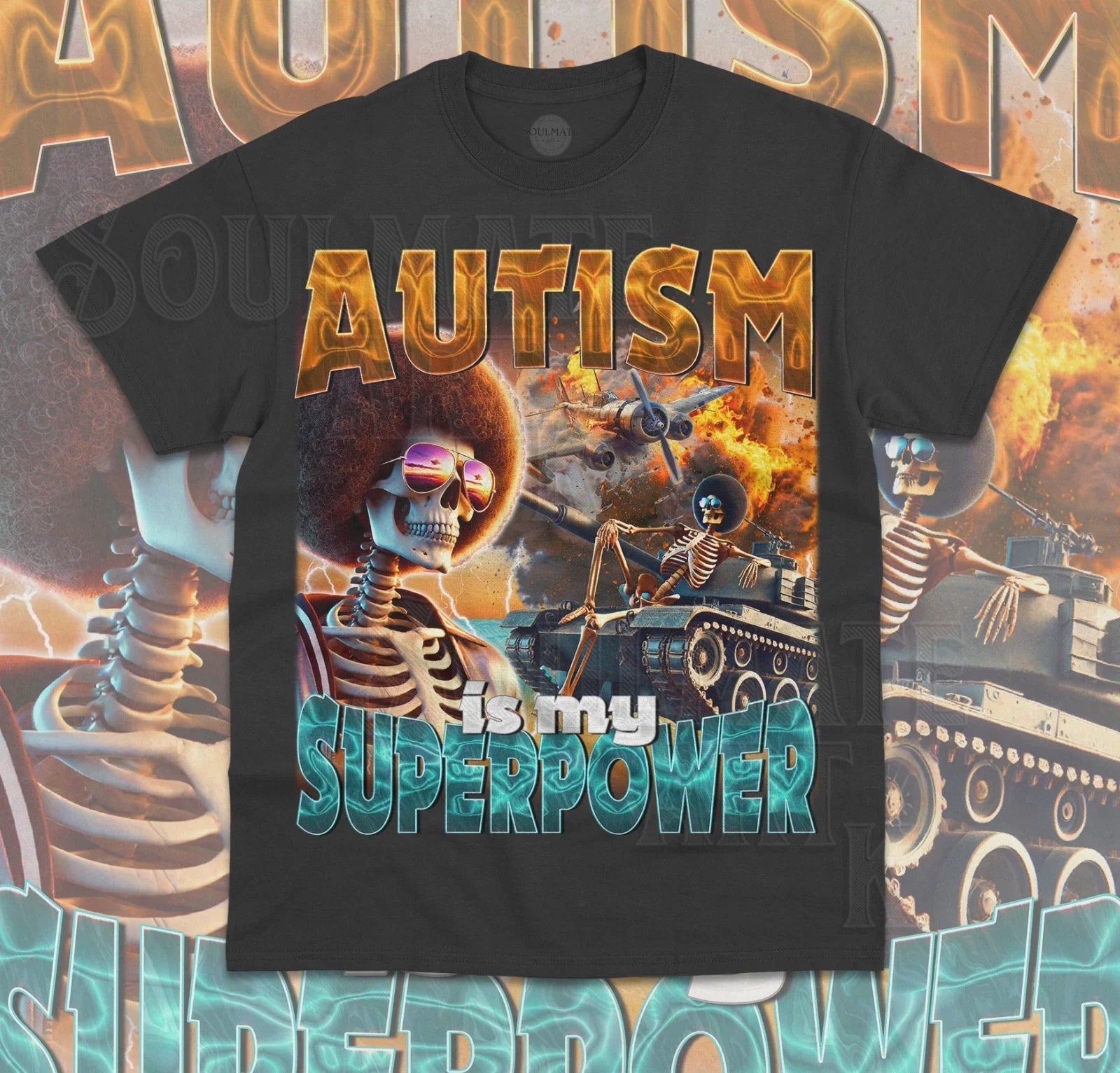 Autism Is My Superpower T-Shirt Funny Meme Cute Autism Bootleg Unisex Shirt Unisex T-shirt, Sweatshirt, Hoodie, Long Sleeve Tee - T-Shirt, Sweatshirt, Hoodie