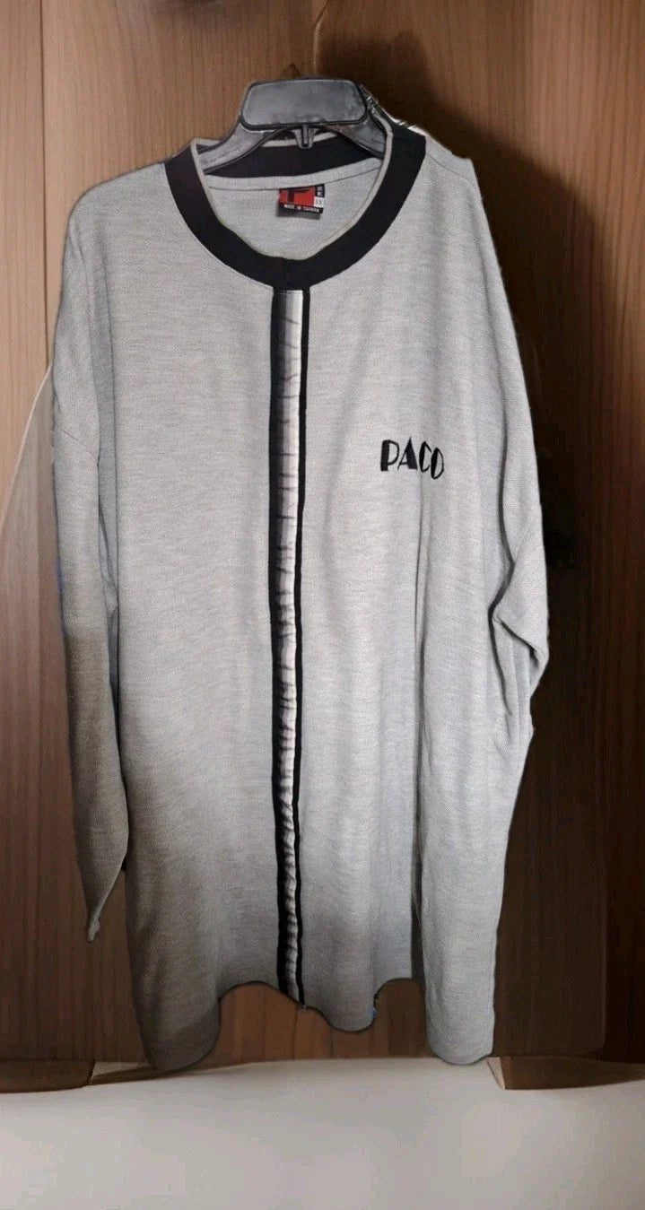 Y2K / Vintage Paco Jeans Long Sleeve Grey Shirt Hip-hop-Size 5XL-- F4 Unisex T-shirt, Sweatshirt, Hoodie, Long Sleeve Tee - T-Shirt, Sweatshirt, Hoodie