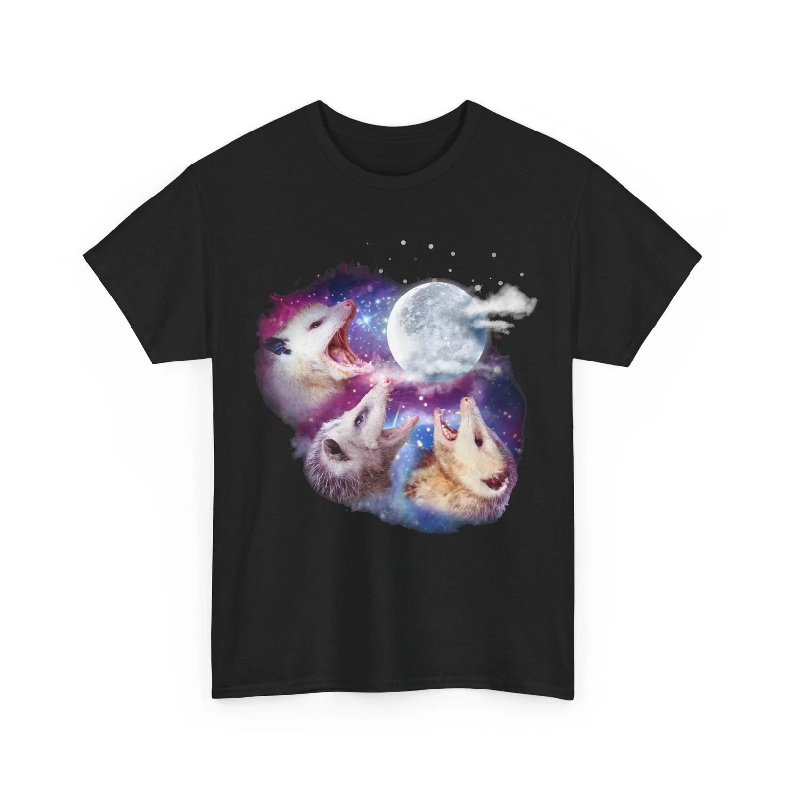Opossum Shirt, Three Opossums with Moon Animals Opossum Lovers Funny Shirt Unisex T-shirt, Sweatshirt, Hoodie, Long Sleeve Tee - T-Shirt, Sweatshirt, Hoodie
