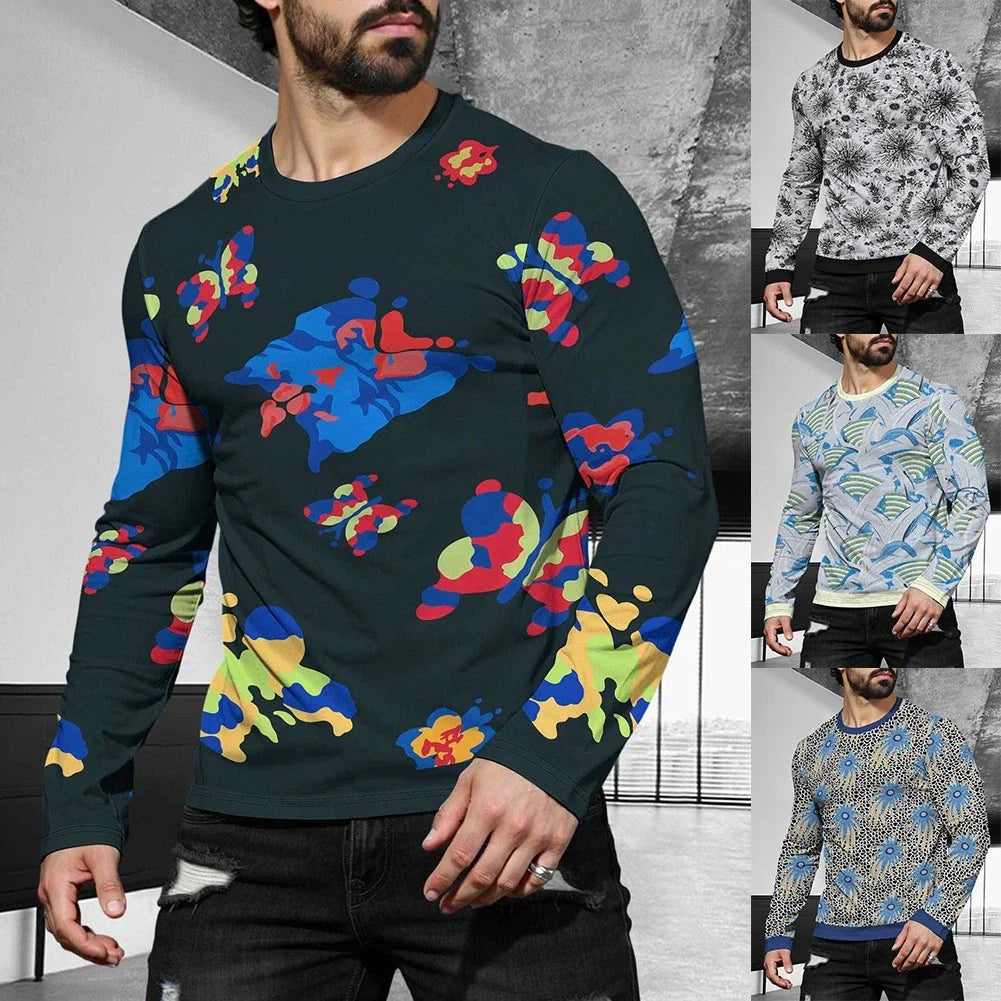 Casual Daily Wear Freizeit Sport Oberteil Activewear fr Herren Langarm Stil Unisex T-shirt, Sweatshirt, Hoodie, Long Sleeve Tee - T-Shirt, Sweatshirt, Hoodie