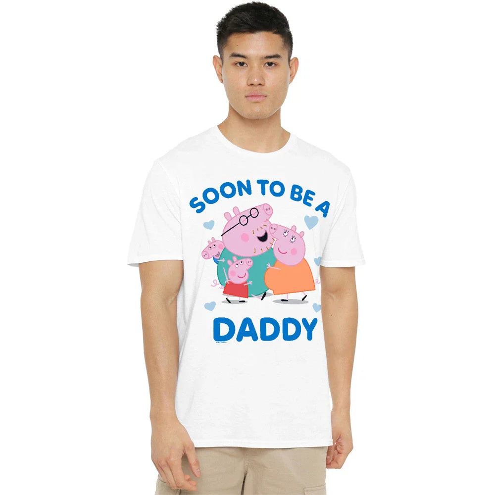 Peppa Pig Daddy Pig Soon To Be T-Shirt S-5XL, White Unisex T-shirt, Sweatshirt, Hoodie, Long Sleeve Tee - T-Shirt, Sweatshirt, Hoodie