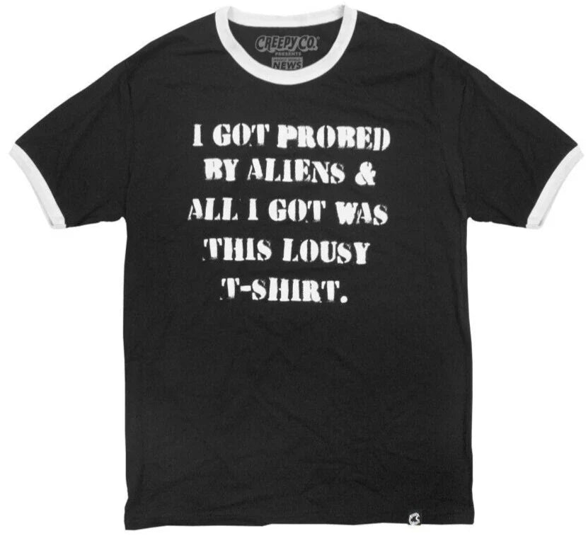 NEW Creepy Co. Weekly World News LOUSY RINGER Tee T-Shirt Alien Comedy S-3XL Sz Unisex T-shirt, Sweatshirt, Hoodie, Long Sleeve Tee - T-Shirt, Sweatshirt, Hoodie