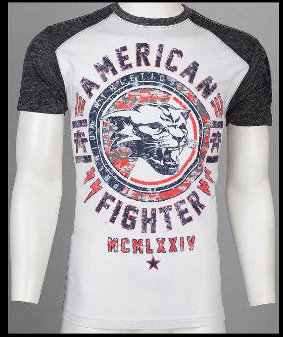 AMERICAN FIGHTER White JONES Athletic Graphic T-shirt NWT Unisex T-shirt, Sweatshirt, Hoodie, Long Sleeve Tee - T-Shirt, Sweatshirt, Hoodie
