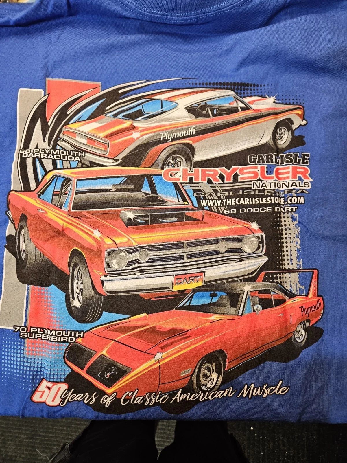 Carlisle Chrysler Nats 2018.  MOPAR MUSCLE!  PRICE REDUCED BY 25%. WOW !! Unisex T-shirt, Sweatshirt, Hoodie, Long Sleeve Tee - T-Shirt, Sweatshirt, Hoodie