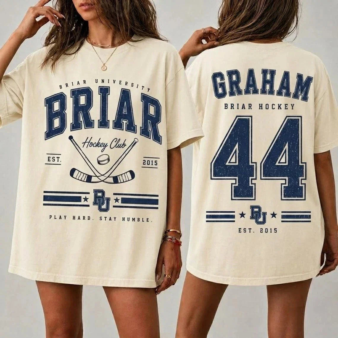 Briar U Hockey Shirt, Off-Campus Garrett Graham 44 University T-Shirt Unisex T-shirt, Sweatshirt, Hoodie, Long Sleeve Tee - T-Shirt, Sweatshirt, Hoodie