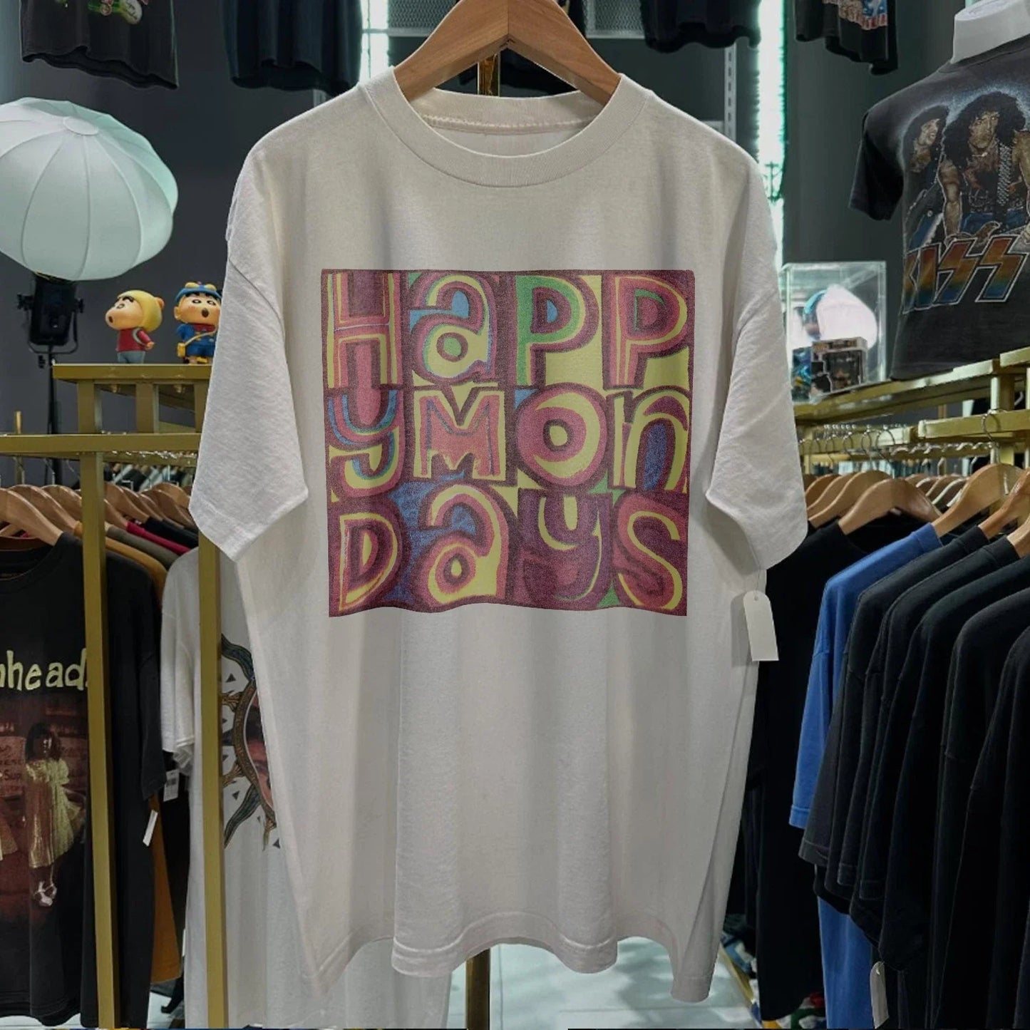 90s Happy Mondays Washed White T-Shirt L Unisex T-shirt, Sweatshirt, Hoodie, Long Sleeve Tee - T-Shirt, Sweatshirt, Hoodie