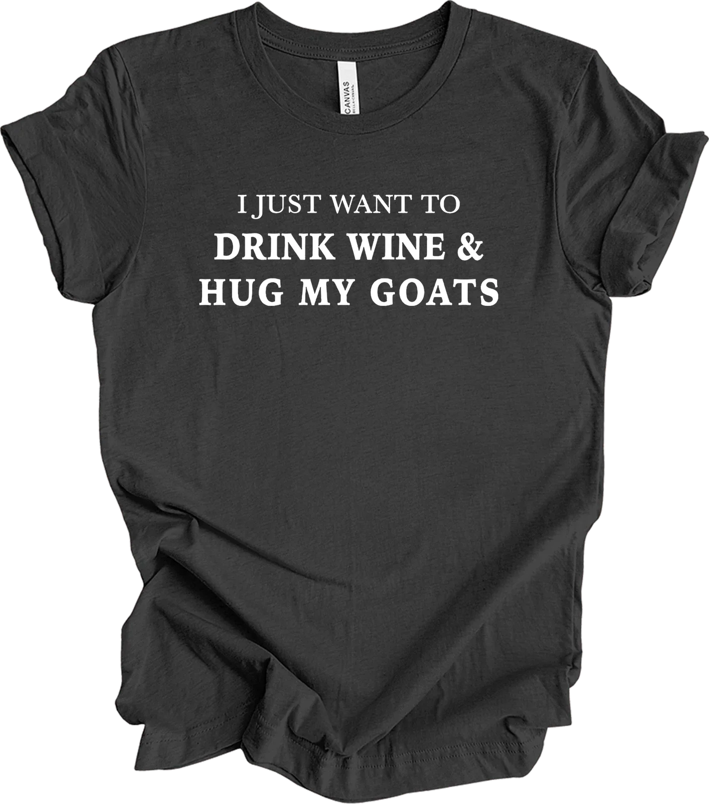 Wine and Goats Shirt Funny Goat Lady Gift Drink Wine Hug My Goats Farmer Pet Tee Unisex T-shirt, Sweatshirt, Hoodie, Long Sleeve Tee - T-Shirt, Sweatshirt, Hoodie