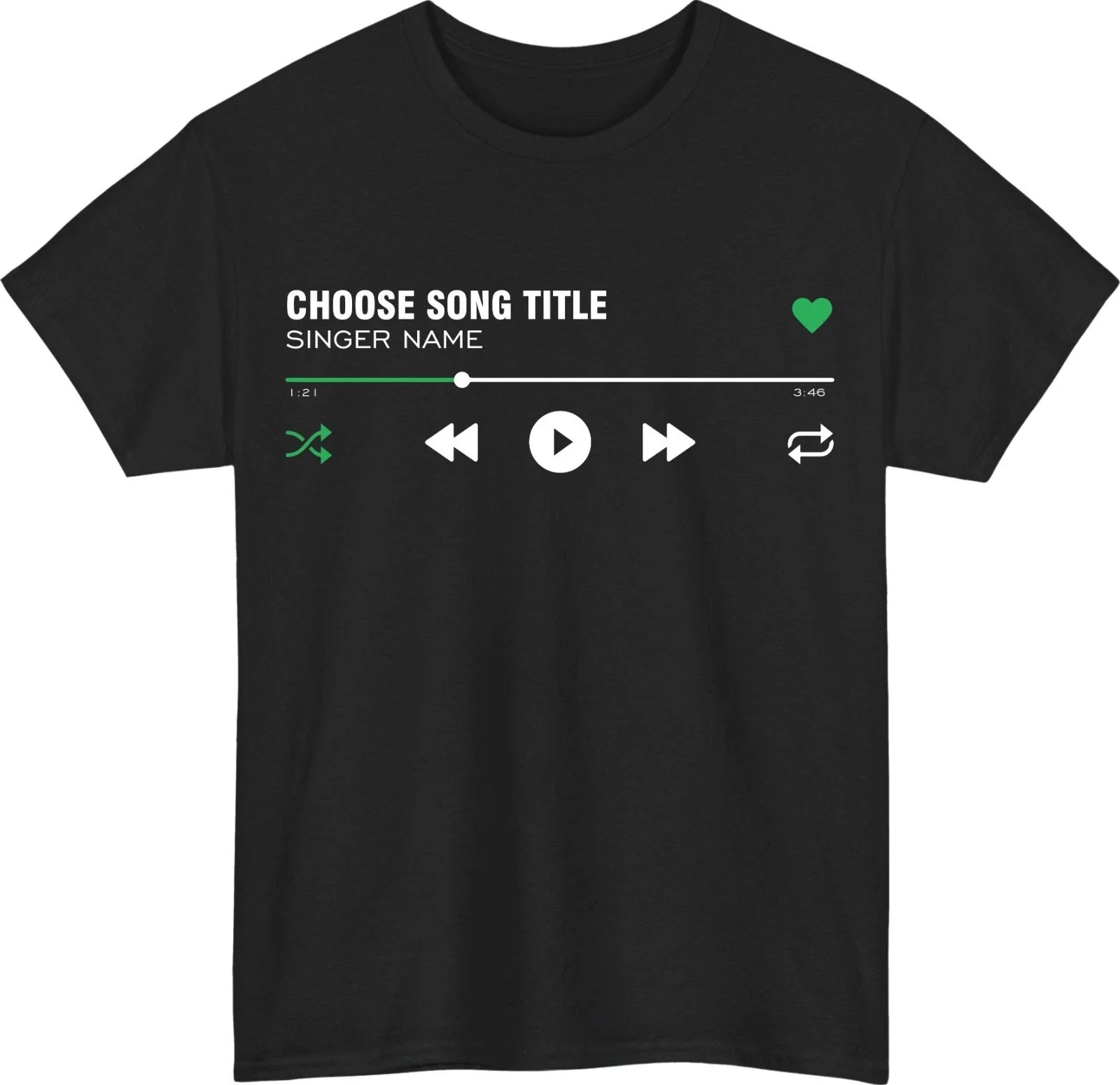 Custom Band Merch Style T-Shirt - Your Favourite Song & Artist Unisex Tee Unisex T-shirt, Sweatshirt, Hoodie, Long Sleeve Tee - T-Shirt, Sweatshirt, Hoodie