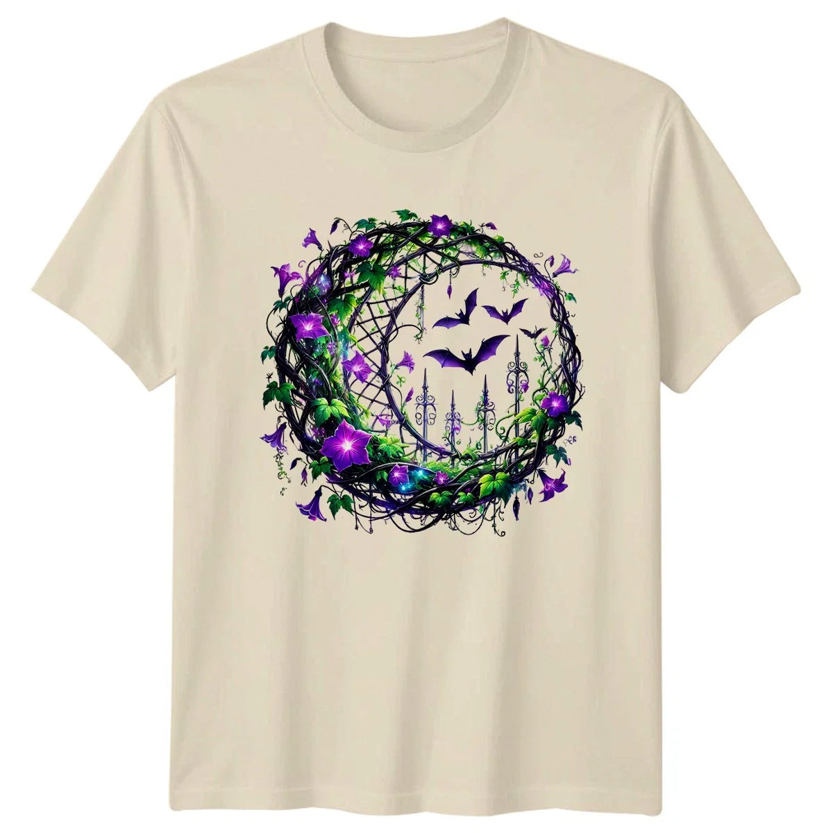 Mystical Bats Morning Glory Moon T-Shirt Gothic Fantasy Birthday Gift Unisex T-shirt, Sweatshirt, Hoodie, Long Sleeve Tee - T-Shirt, Sweatshirt, Hoodie