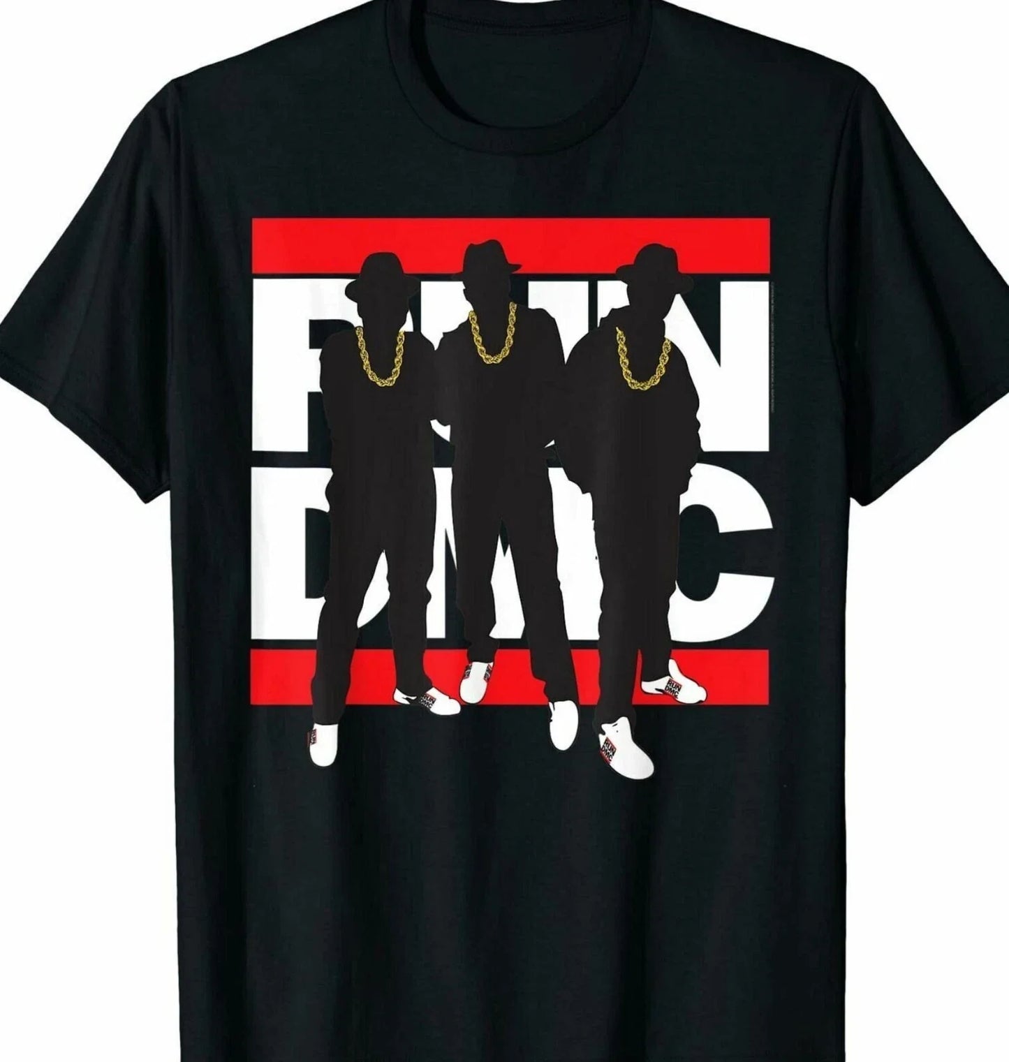 Run DMC Band Men T-shirt Black Cotton Tee All Sizes S to 5XL Unisex T-shirt, Sweatshirt, Hoodie, Long Sleeve Tee - T-Shirt, Sweatshirt, Hoodie