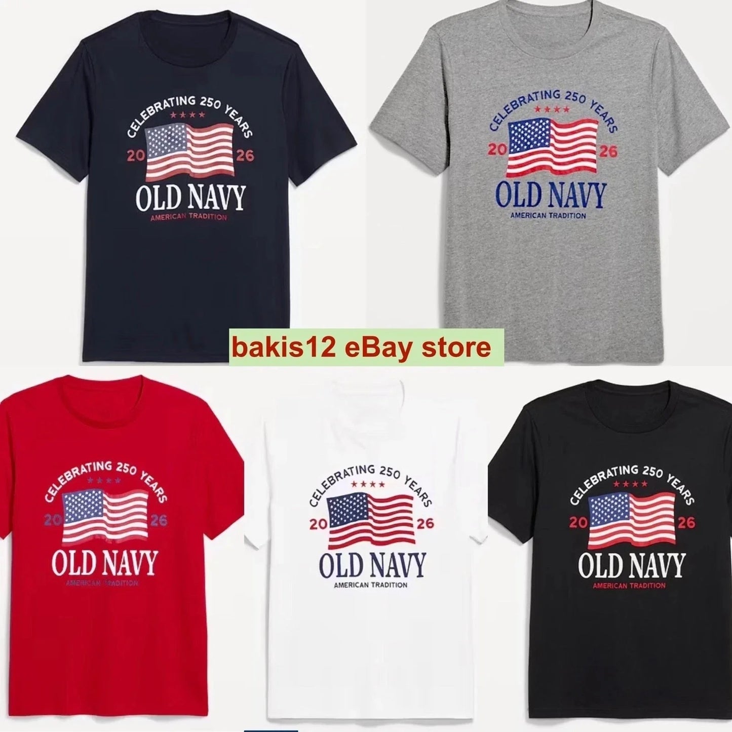 OLD NAVY US Flag 2026 250th Anniversary T-SHIRT reprint Unisex T-shirt, Sweatshirt, Hoodie, Long Sleeve Tee - T-Shirt, Sweatshirt, Hoodie
