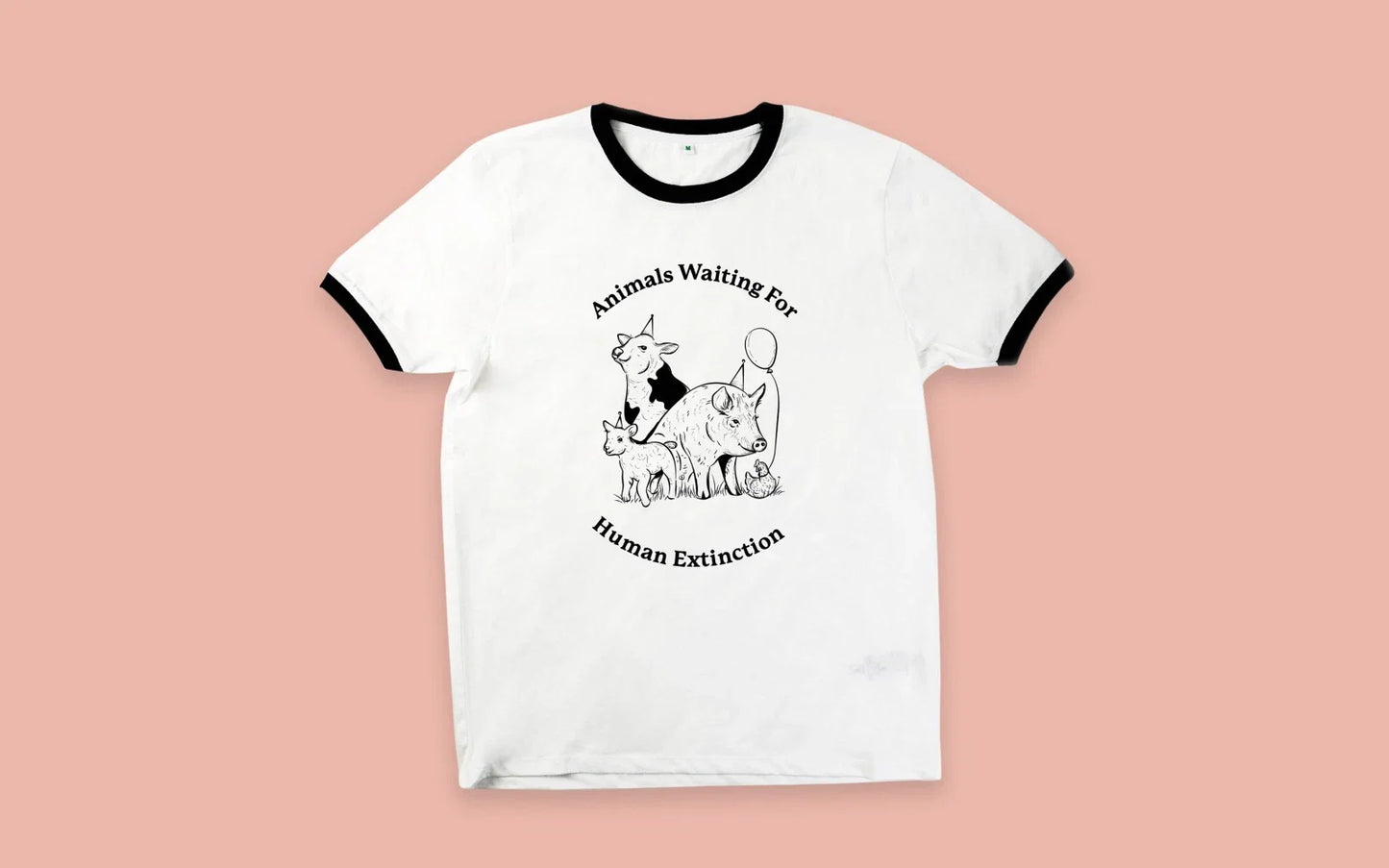 Animals Waiting For Human Extinction T-Shirt, vegan, veganism, climate change Unisex T-shirt, Sweatshirt, Hoodie, Long Sleeve Tee - T-Shirt, Sweatshirt, Hoodie