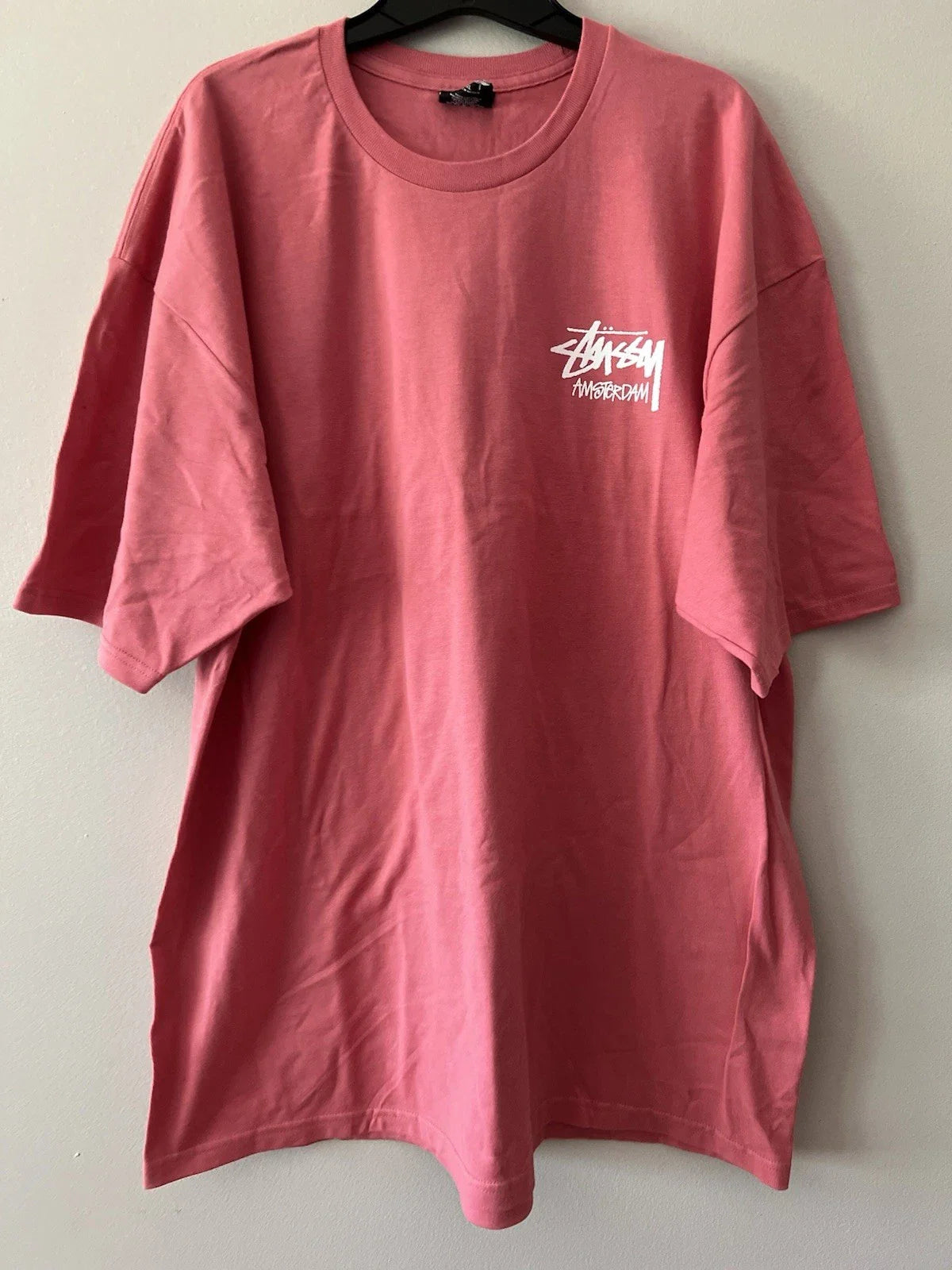 Stussy Amsterdam Shirt Mens 2XL Vibrant Pink Streetwear Skate Surf Graphic Tee Unisex T-shirt, Sweatshirt, Hoodie, Long Sleeve Tee - T-Shirt, Sweatshirt, Hoodie