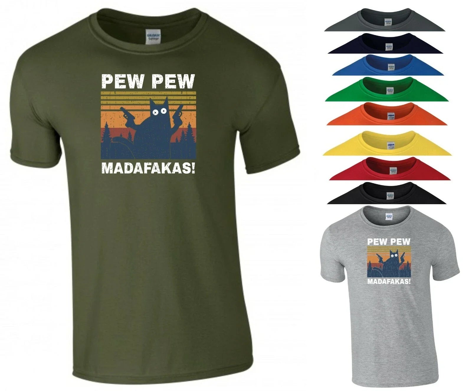 Pew Pew Madafakas T Shirt Cat Lovers Funny Rude Joke Birthday Gift Men Tee Top Unisex T-shirt, Sweatshirt, Hoodie, Long Sleeve Tee - T-Shirt, Sweatshirt, Hoodie