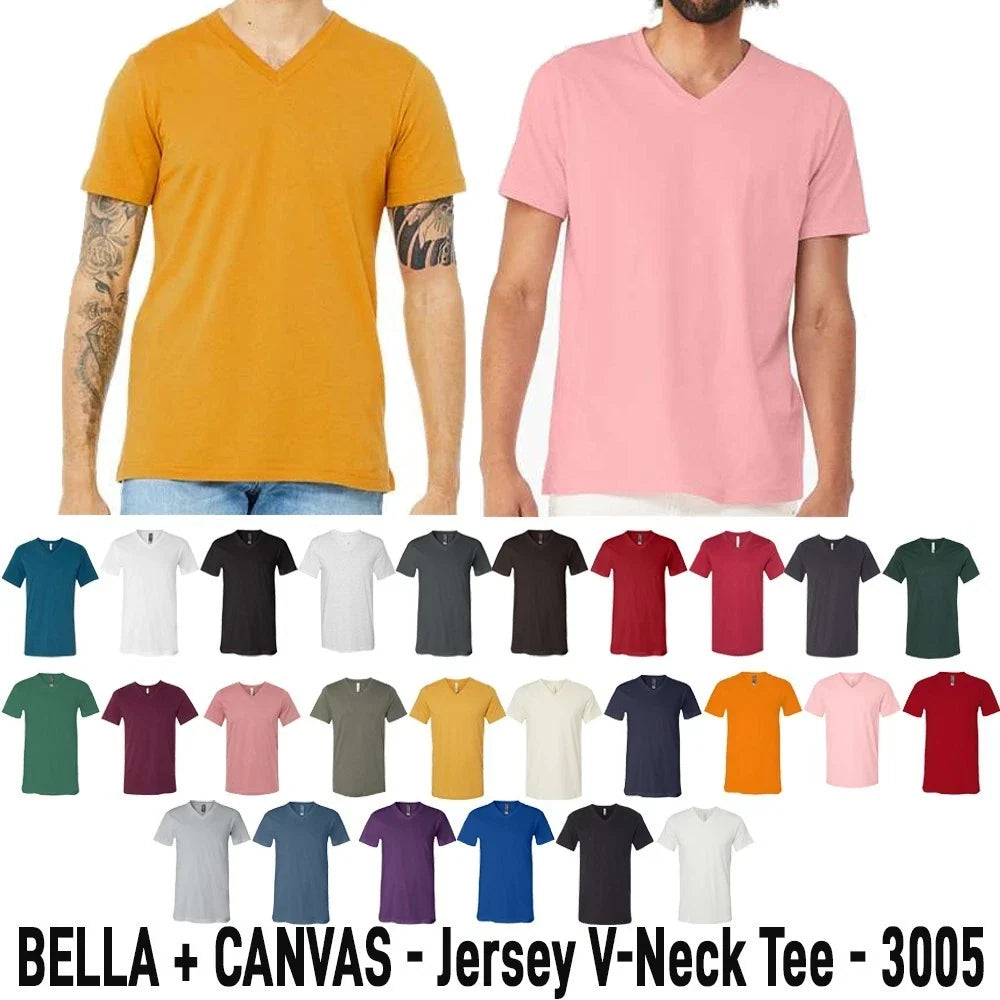 Unisex Jersey V-Neck Tee - BELLA + CANVAS 3005 Unisex T-shirt, Sweatshirt, Hoodie, Long Sleeve Tee - T-Shirt, Sweatshirt, Hoodie