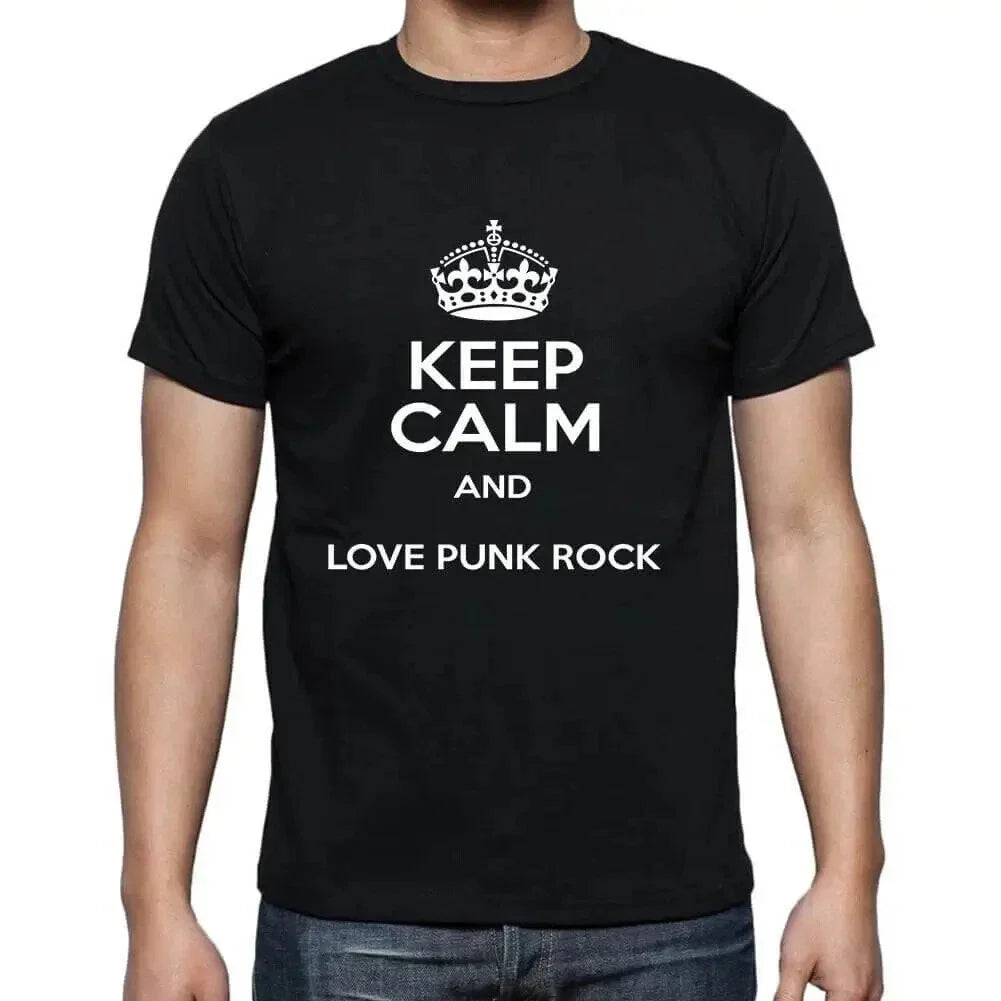 Mens Keep Calm And Love Punk Rock Print T-Shirt Vintage Unisex T-shirt, Sweatshirt, Hoodie, Long Sleeve Tee - T-Shirt, Sweatshirt, Hoodie