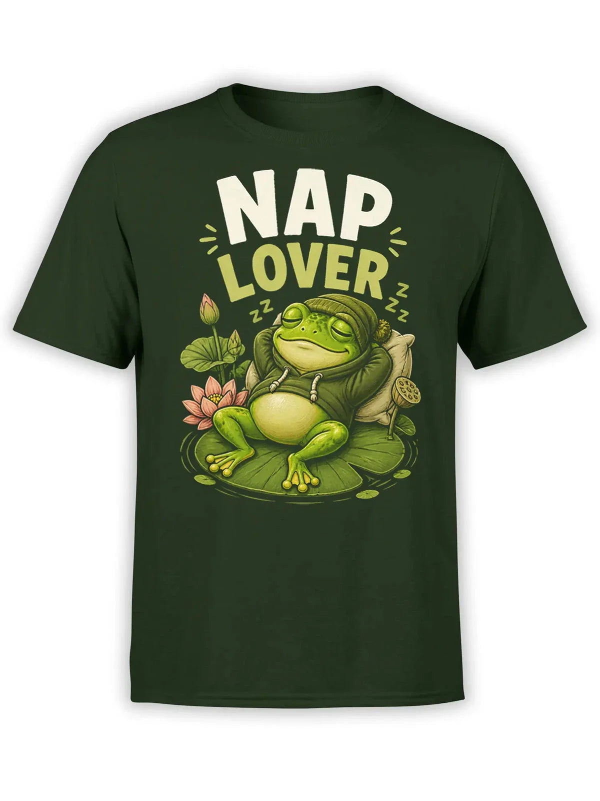 Nap Lotus Frog T-Shirt | Unisex Unisex T-shirt, Sweatshirt, Hoodie, Long Sleeve Tee - T-Shirt, Sweatshirt, Hoodie