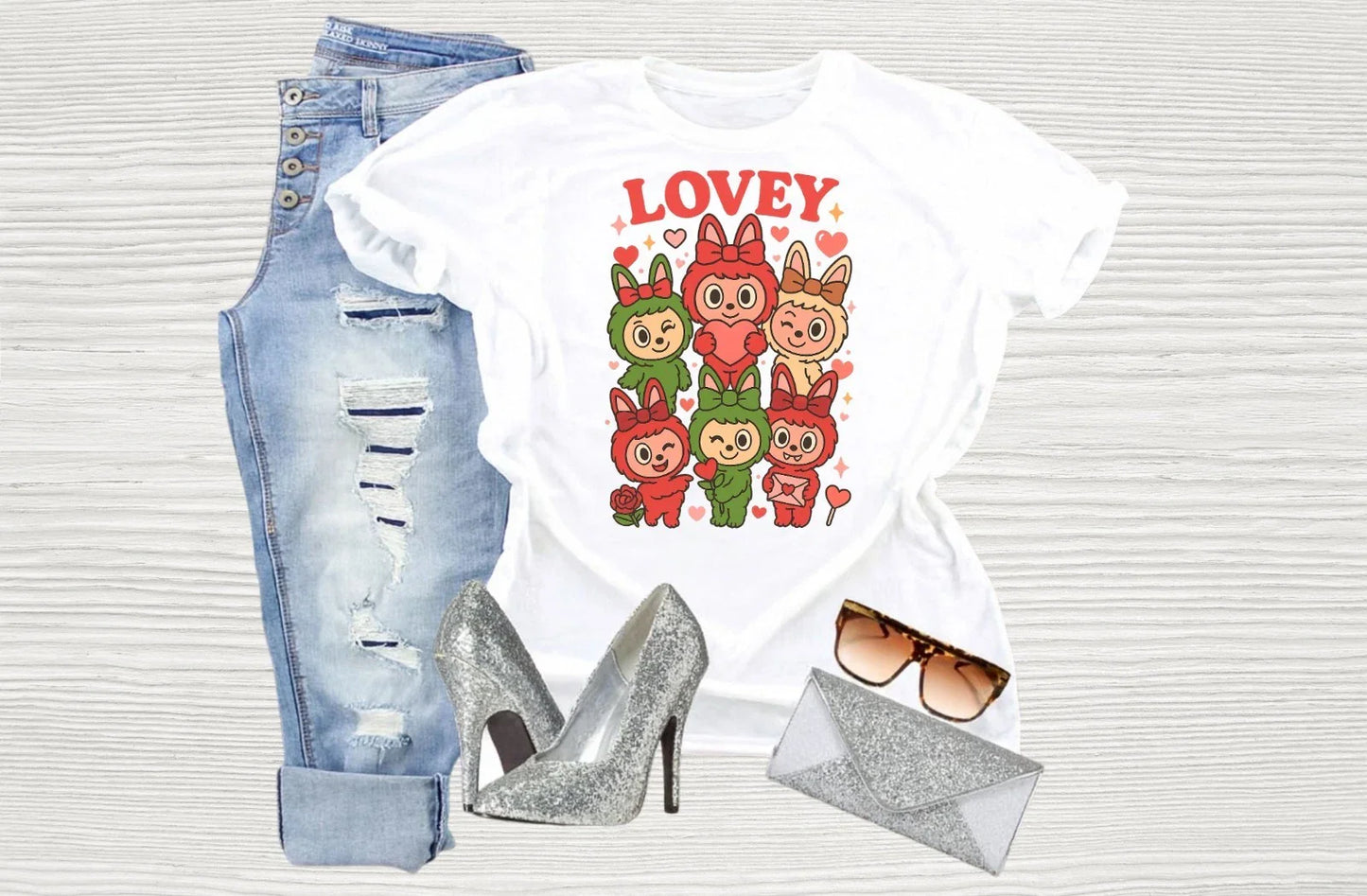 Lovey T Shirt Chibi Graphic Tee Cute Womens Kawaii Shirt Size S 4XL FREE SHIP Unisex T-shirt, Sweatshirt, Hoodie, Long Sleeve Tee - T-Shirt, Sweatshirt, Hoodie