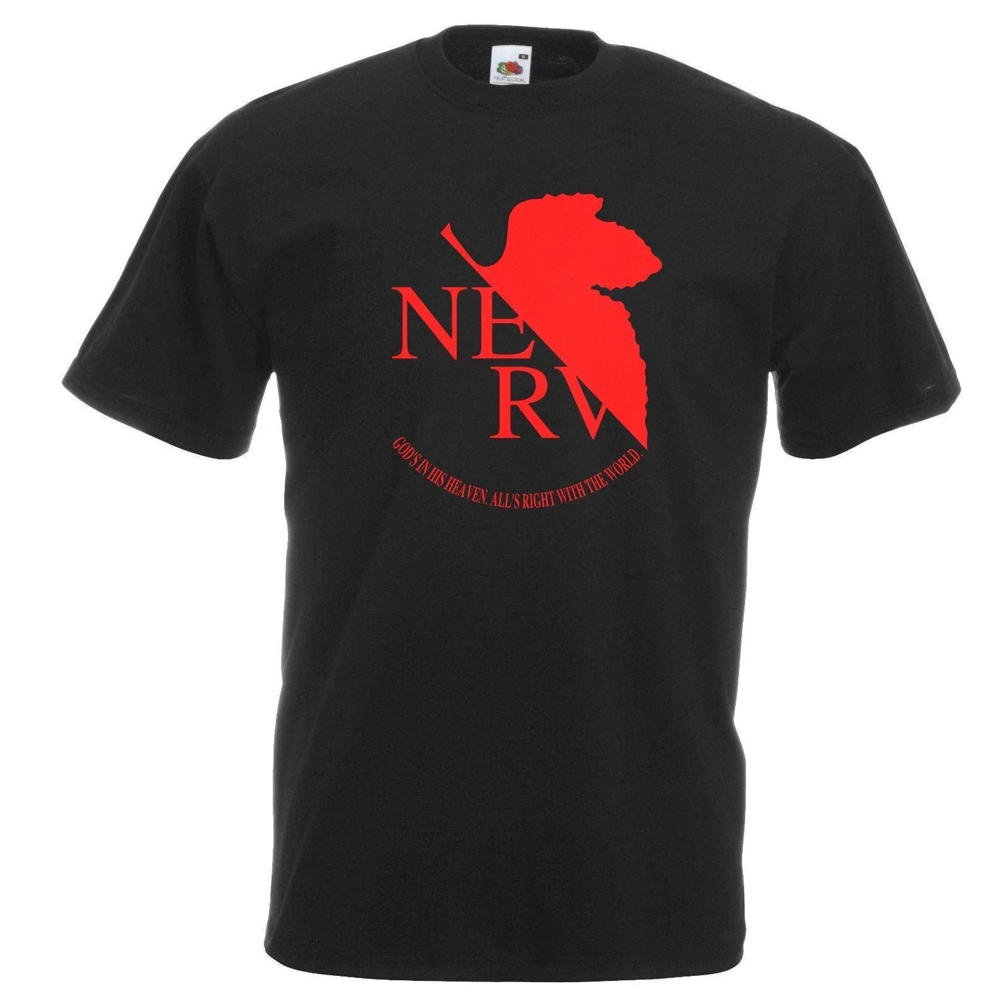 Adults Neon Genesis Evangelion NERV Logo Japanese Anime Unisex Black T-Shirt Unisex T-shirt, Sweatshirt, Hoodie, Long Sleeve Tee - T-Shirt, Sweatshirt, Hoodie