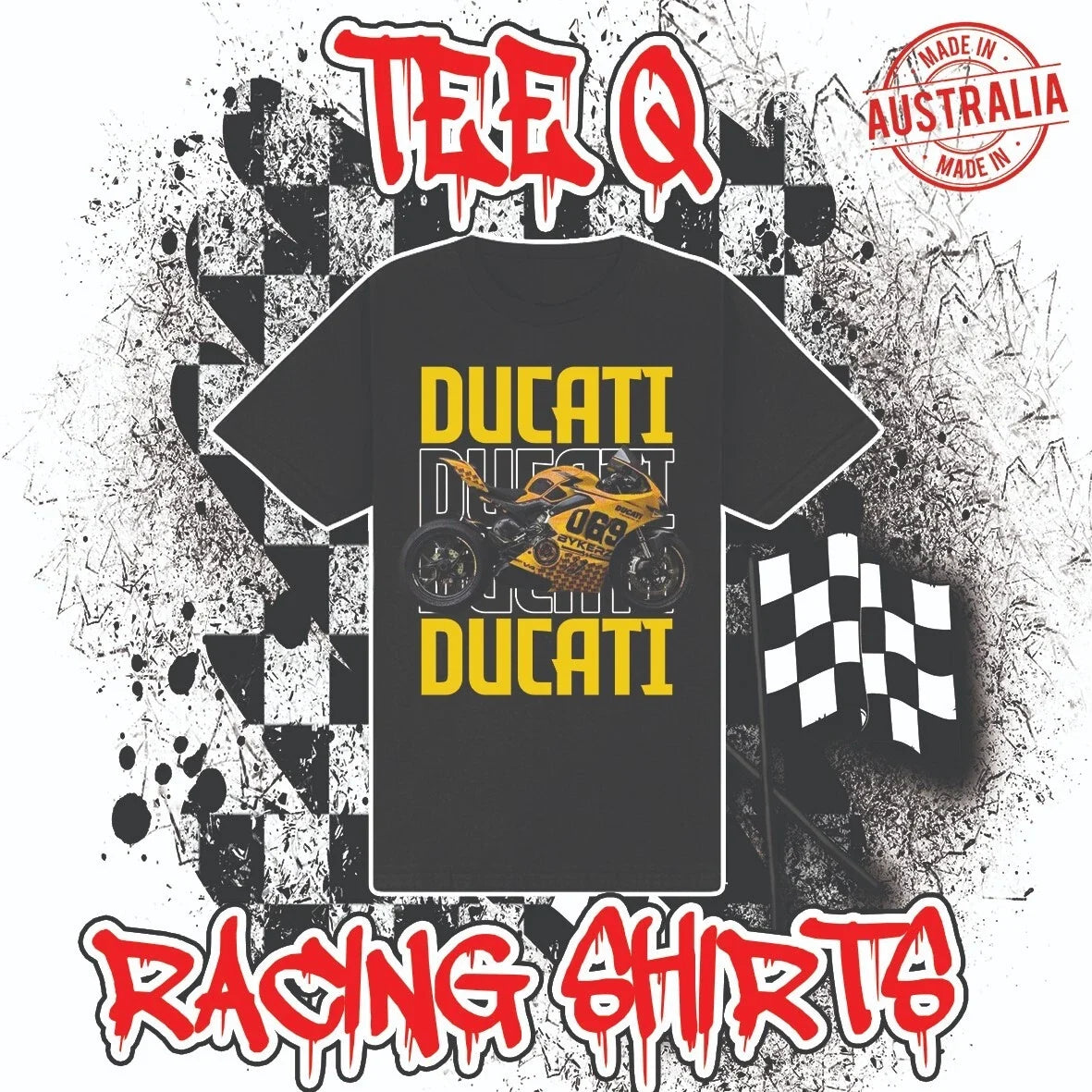 Ducati Black Tee ~ Premium Gildan Cotton Unisex T-shirt, Sweatshirt, Hoodie, Long Sleeve Tee - T-Shirt, Sweatshirt, Hoodie