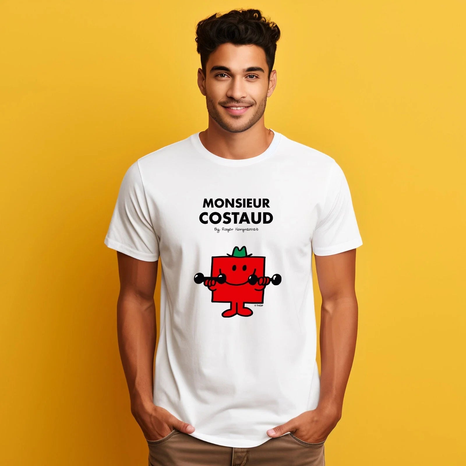 Men's Short Sleeve T-Shirt White, Mr. Strong Unisex T-shirt, Sweatshirt, Hoodie, Long Sleeve Tee - T-Shirt, Sweatshirt, Hoodie