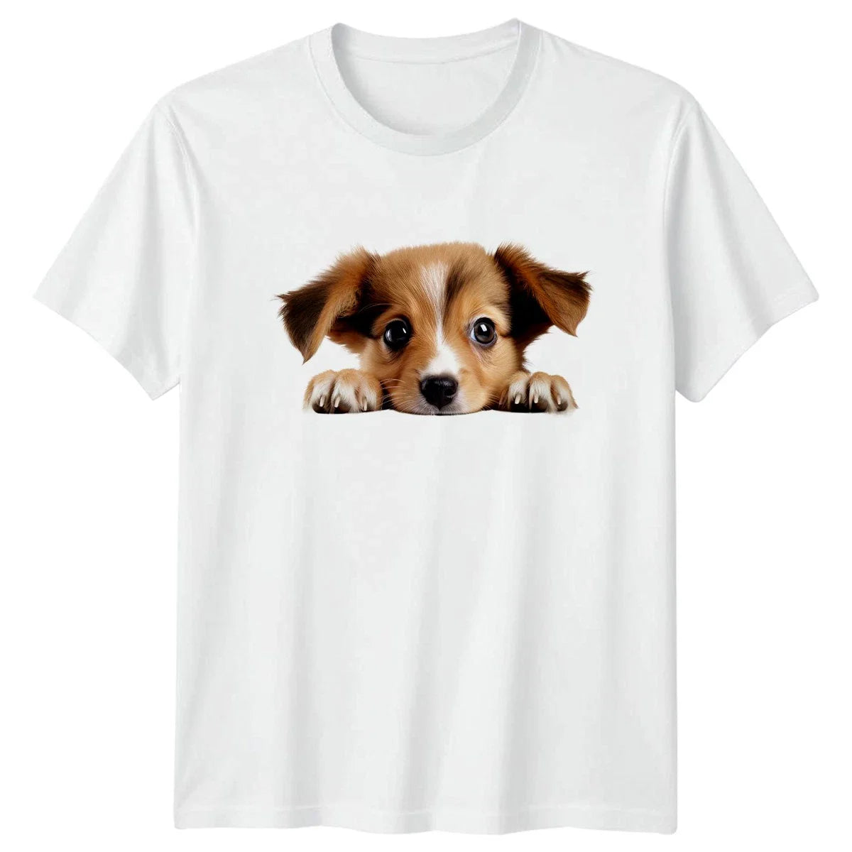 Cute Peeking Puppy T-Shirt Funny Puppy Dogs Birthday Gift For Him And Her Unisex T-shirt, Sweatshirt, Hoodie, Long Sleeve Tee - T-Shirt, Sweatshirt, Hoodie