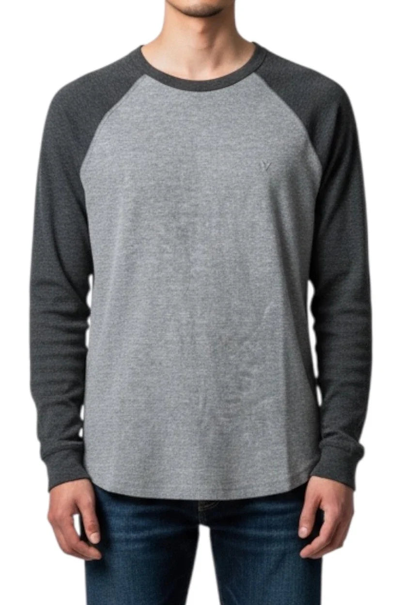 AMERICAN EAGLE Super Soft Raglan Thermal Shirt Long Sleeve Size M Gray Unisex T-shirt, Sweatshirt, Hoodie, Long Sleeve Tee - T-Shirt, Sweatshirt, Hoodie