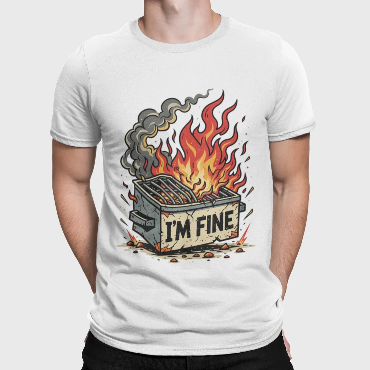 Sarcastic Grilling Shirt - I'm Fine Burning Grill Funny Dad Gift Unisex T-shirt, Sweatshirt, Hoodie, Long Sleeve Tee - T-Shirt, Sweatshirt, Hoodie