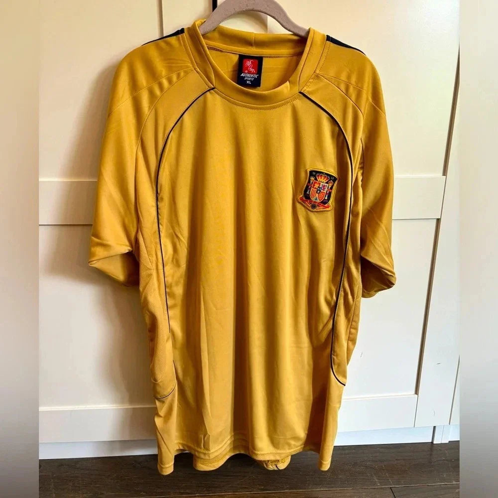 Retro Spanish National Soccer Jersey 2008 Size XL Unisex T-shirt, Sweatshirt, Hoodie, Long Sleeve Tee - T-Shirt, Sweatshirt, Hoodie