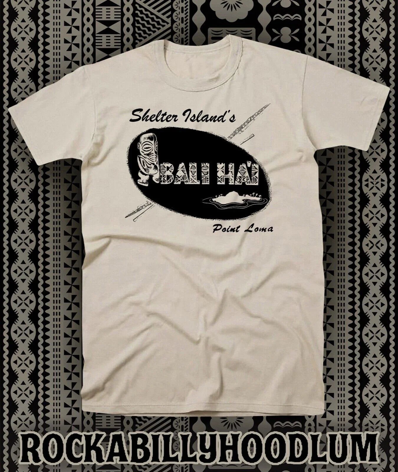 Retro Tiki Art Tee T Shirt Bar Mug Restaurant Bali Hai Shelter Island Point Loma Unisex T-shirt, Sweatshirt, Hoodie, Long Sleeve Tee - T-Shirt, Sweatshirt, Hoodie
