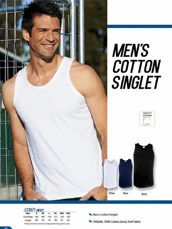 Mens 100% Quality Cotton Jersey Knit Plain Colour Comfortable Singlet Bocini New Unisex T-shirt, Sweatshirt, Hoodie, Long Sleeve Tee - T-Shirt, Sweatshirt, Hoodie