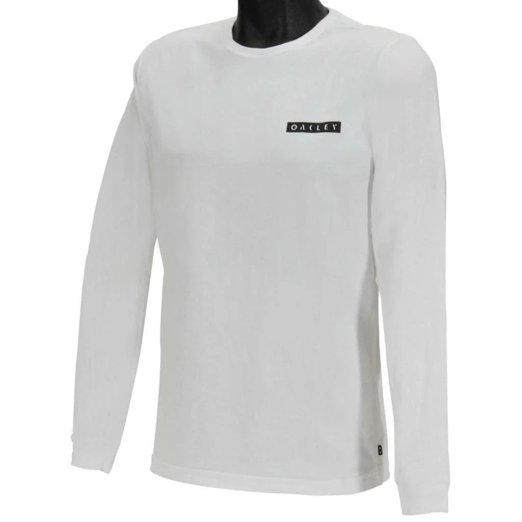 Oakley Harry Long Sleeve Tee Mens Size M Medium White Cotton Logo T-Shirt Unisex T-shirt, Sweatshirt, Hoodie, Long Sleeve Tee - T-Shirt, Sweatshirt, Hoodie